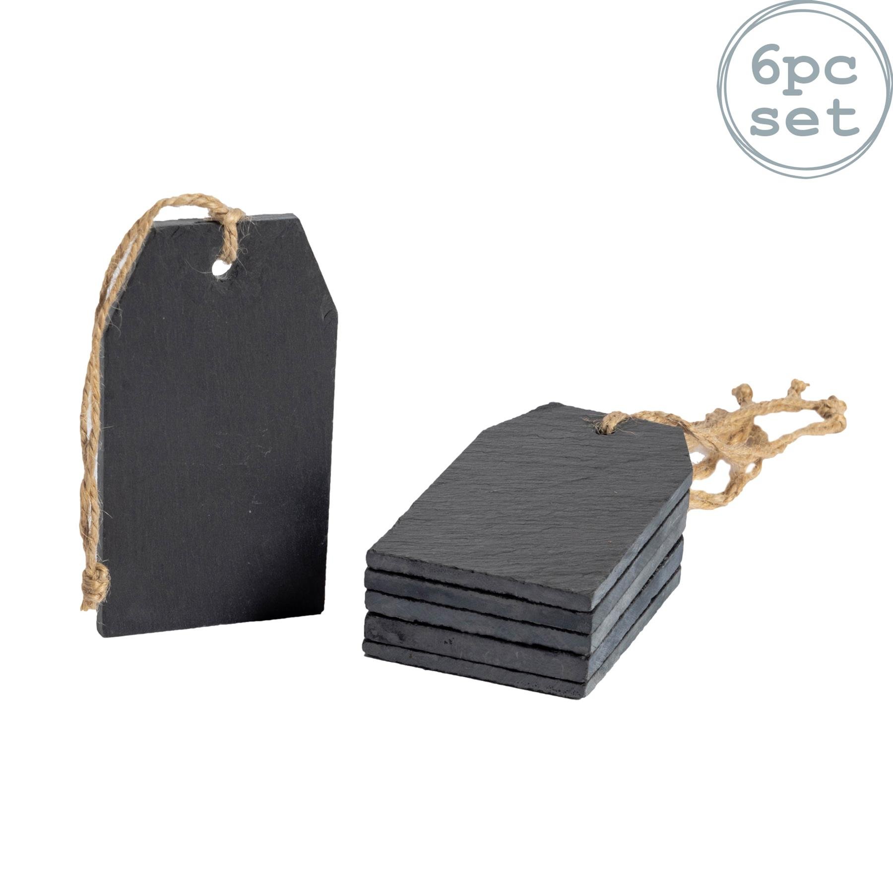 Nicola Spring Slate Hanging Tags - Natural - Pack of 6