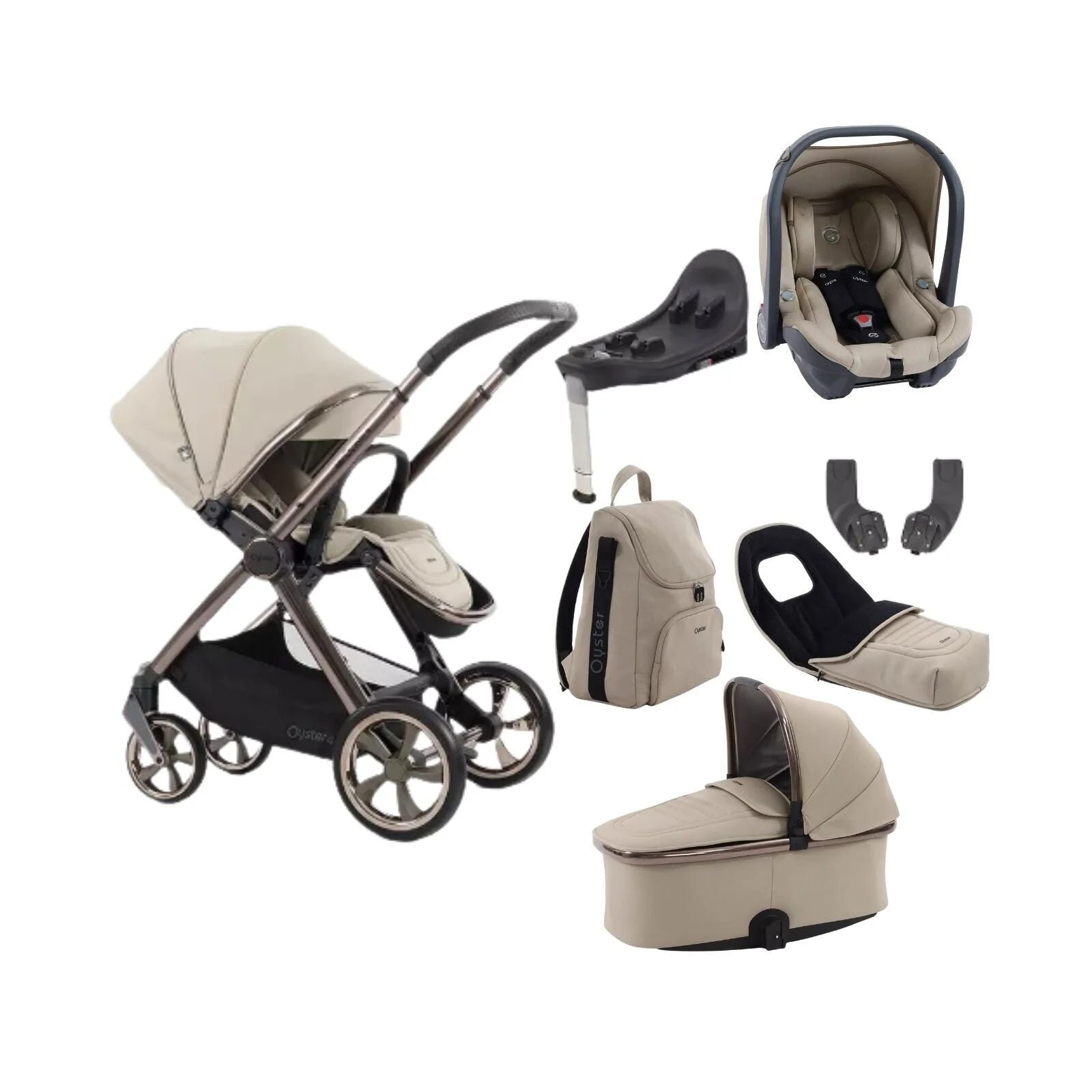 Oyster 4 Travel System Pushchair - Buttermilk