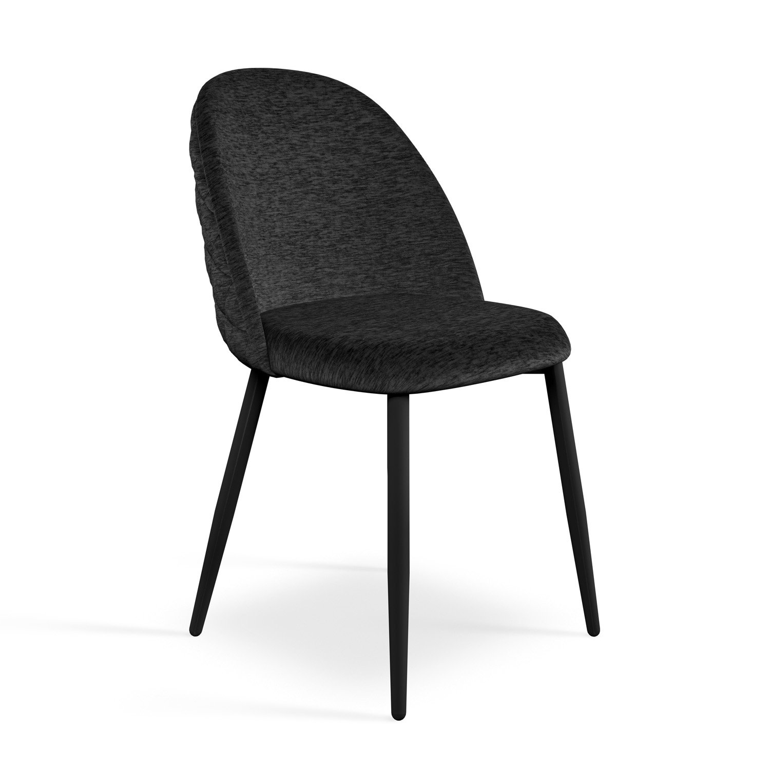 Furniture Online Raye Set Of 2 Velvet Upholstered Dining Chairs - Black