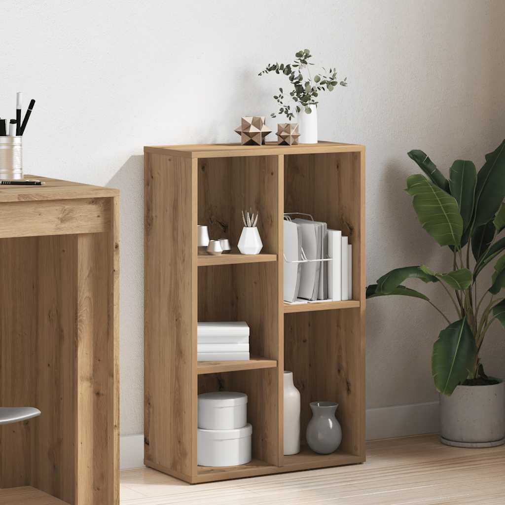 Walplus Engineered Wood Book Cabinet - Oak - 50 x 25 x 80 cm
