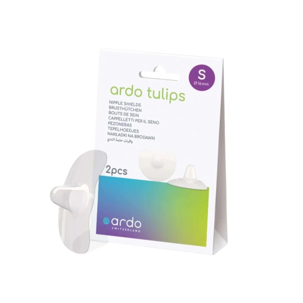 Ardo Pack of 2 Tulips Silicone Nipple Shields - Small 16 mm