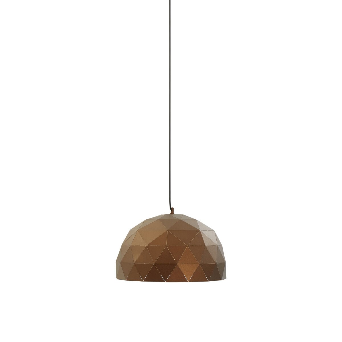 Orsina Mateo Small Geometric Metal Pendant Light - Coffee