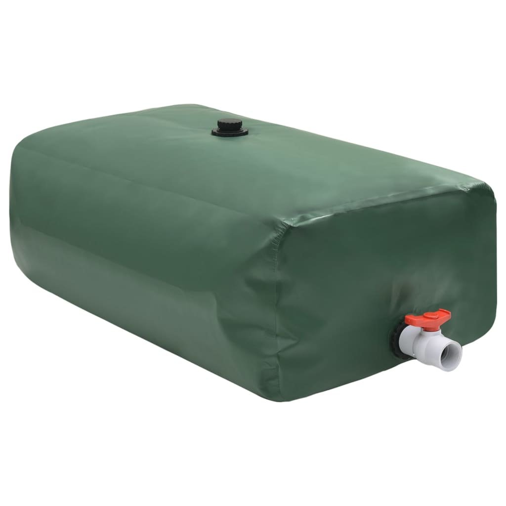 Walplus PVC Water Container with Tap Foldable 1000 L - Green - 150 x 120 x 50 cm