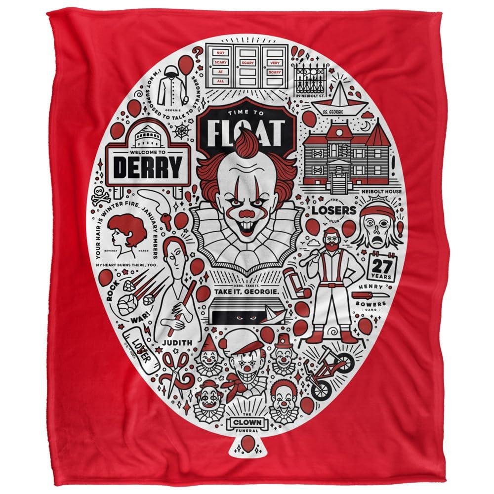 It Pennywise Balloon Soft Touch Blanket - 147cm x 91cm