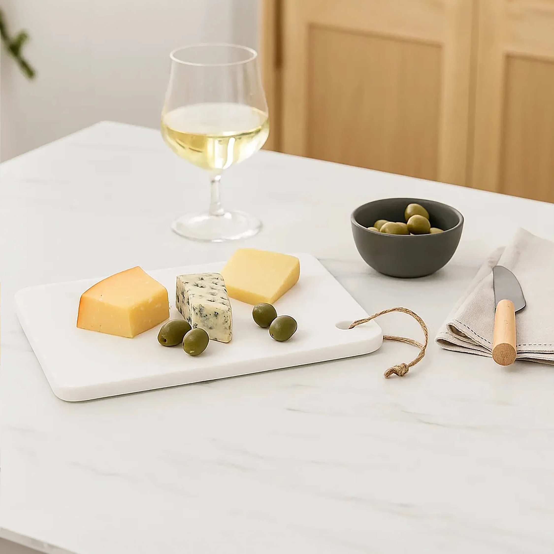 Orsina Marble Chopping and Serving Board - White