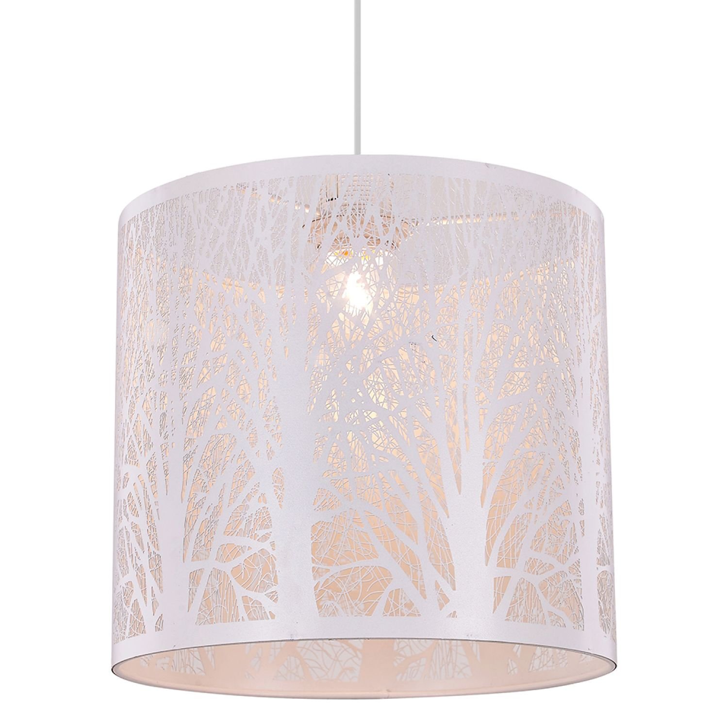 Happy Homewares White Metal Forest Pendant Shade - 23cm