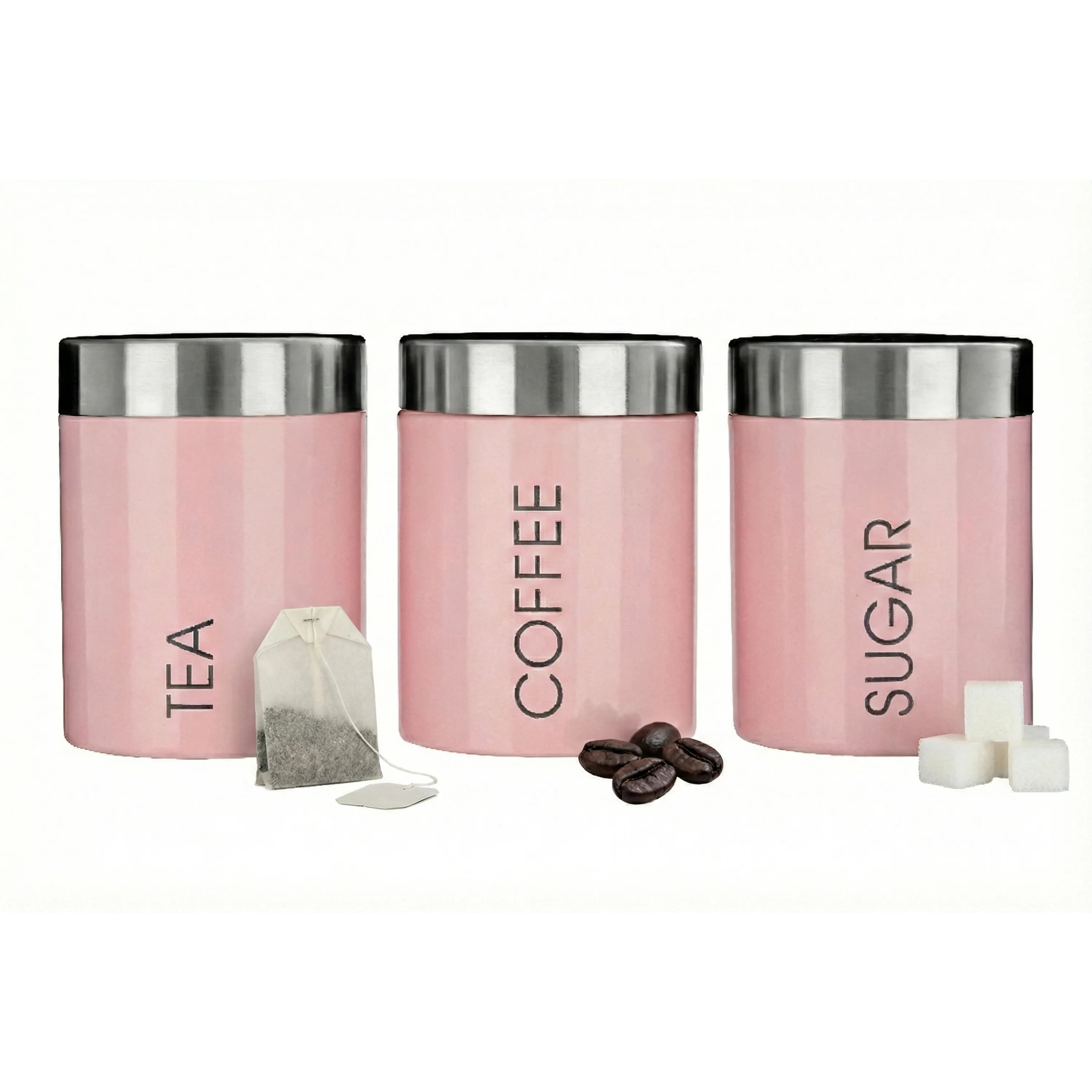 Orsina Liberty Enamel Set of 3 Canisters – Pink