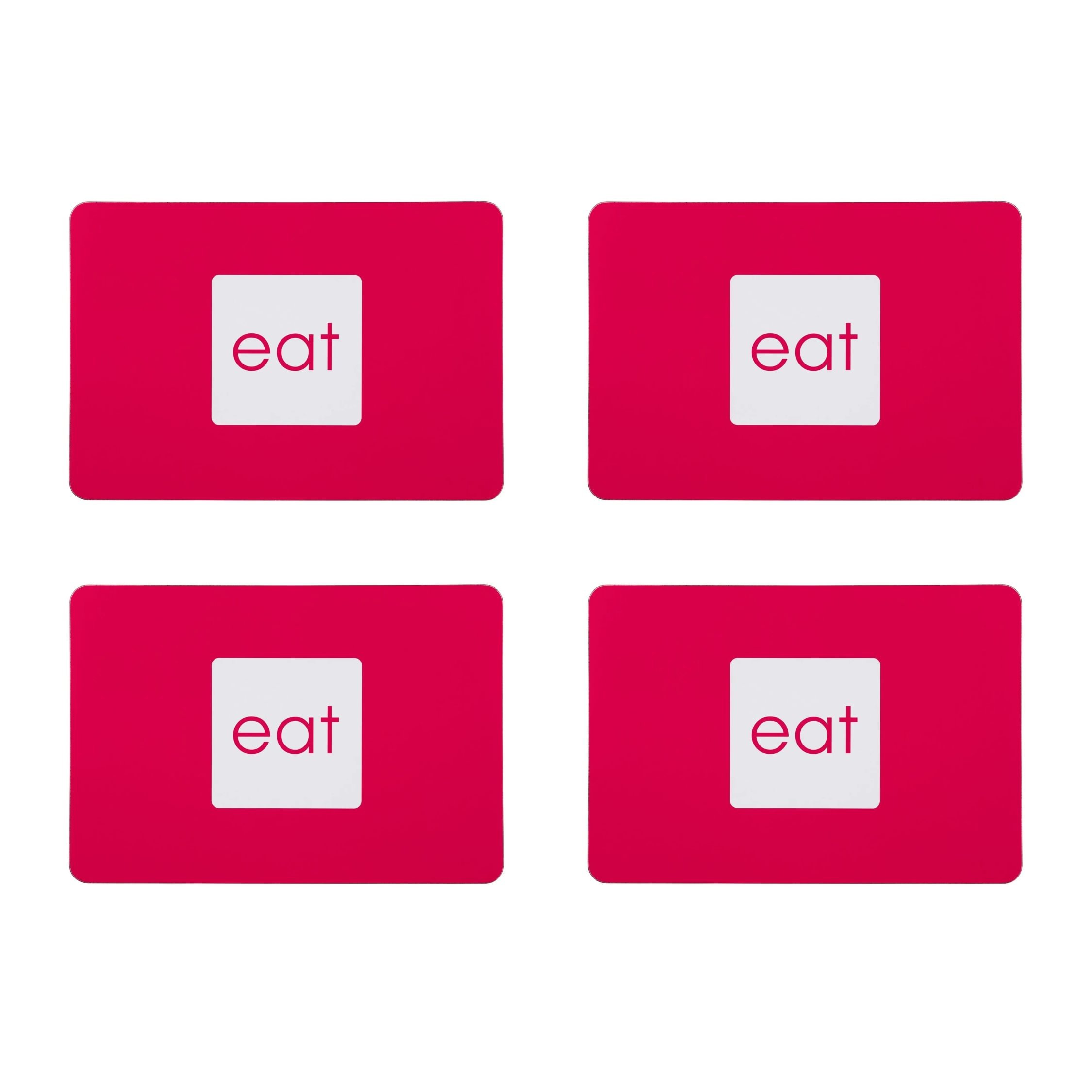Orsina Block Colour Set Of Four Placemats - Hot Pink
