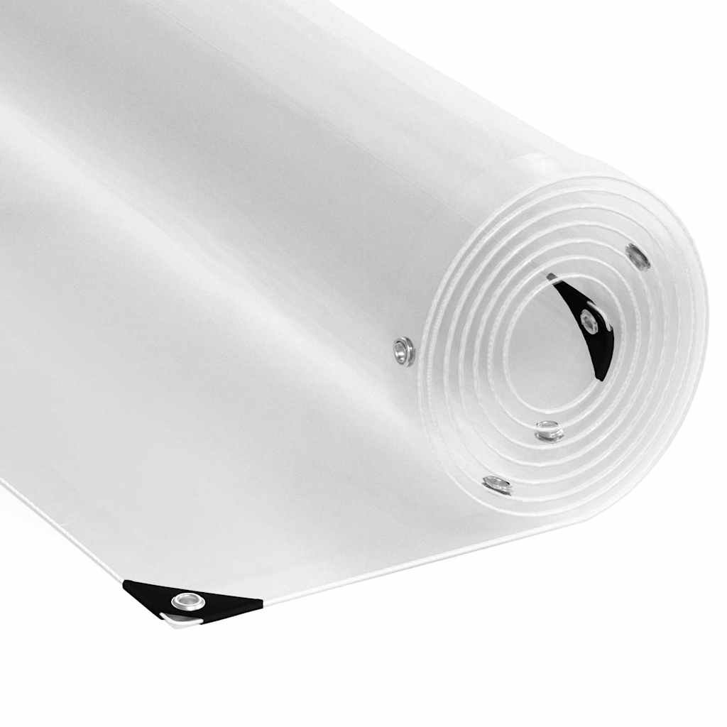 Walplus PVC Plant Cover with Eyelets - Transparent and White - 300 x 500 cm