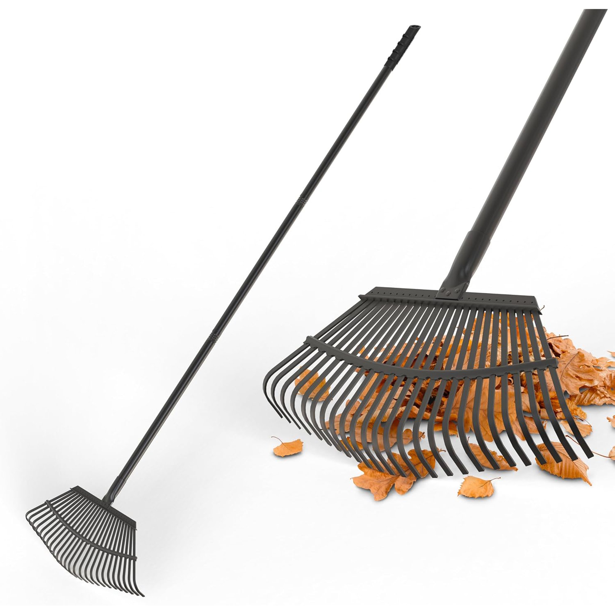 Vivo Technologies Heavy Duty Garden Rake with Adjustable Long Handle - 65 Inch