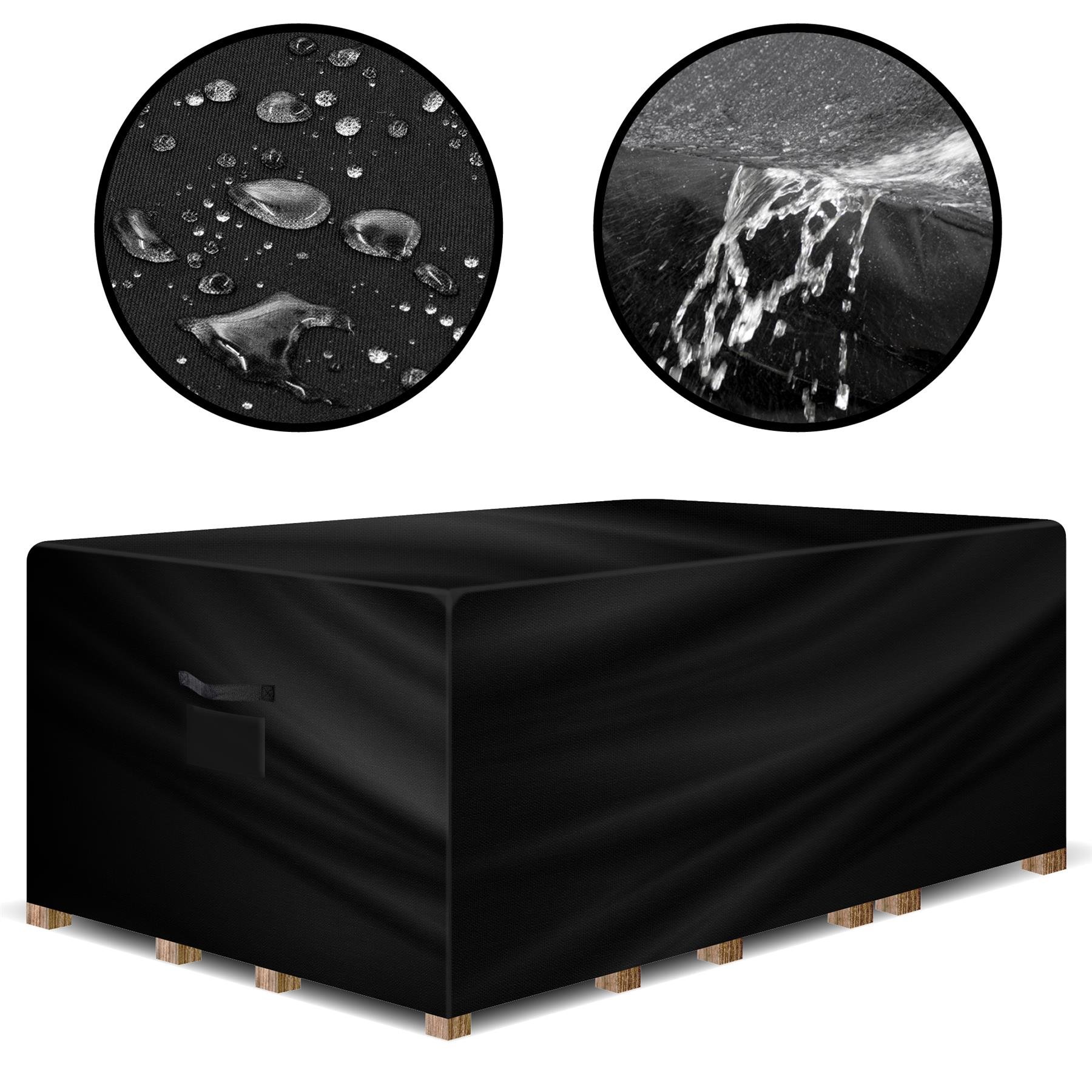 Gracious Gardens Rectangular Garden Furniture Cover Black - 280x204x106cm