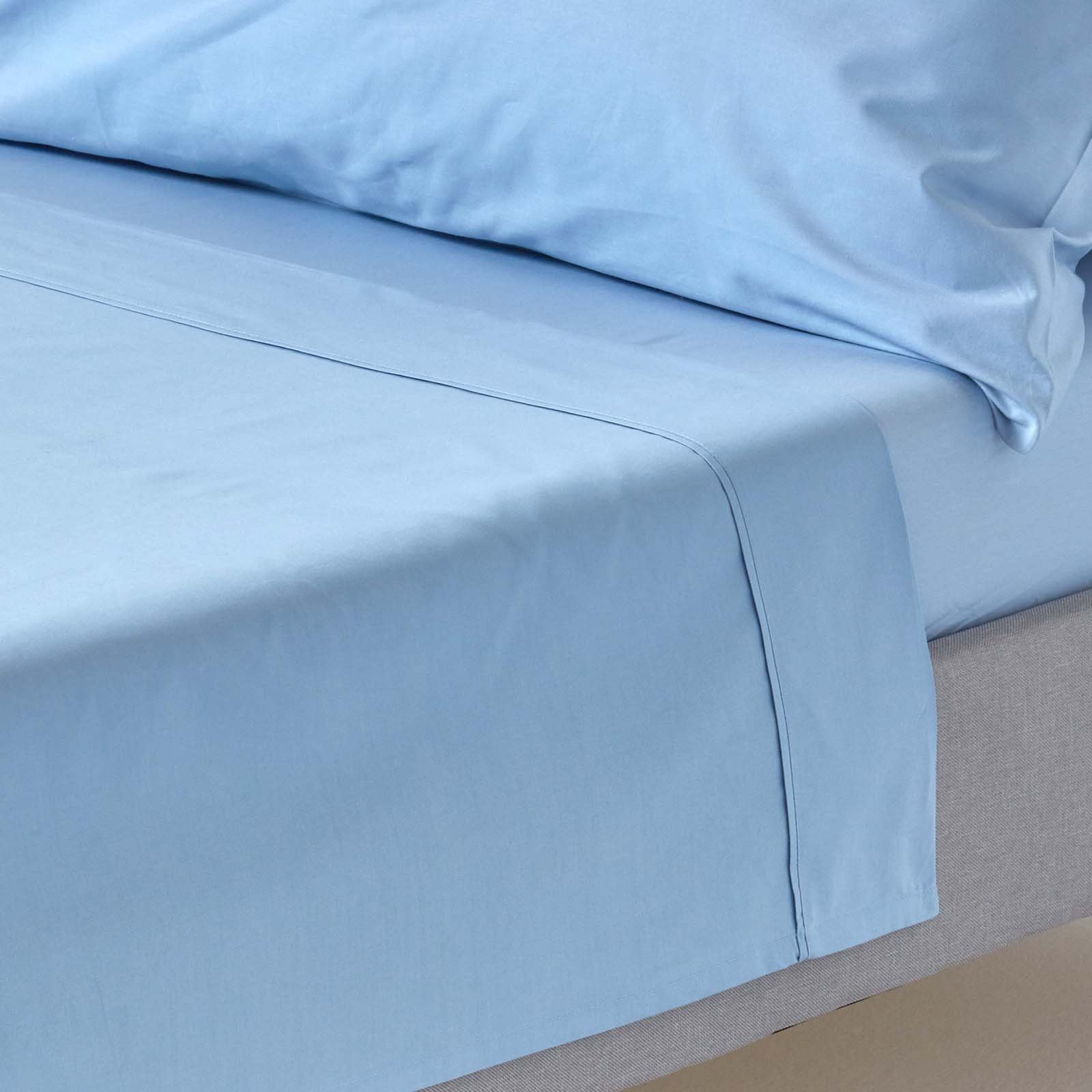 Homescapes Egyptian Cotton Blue Flat Sheet - Single