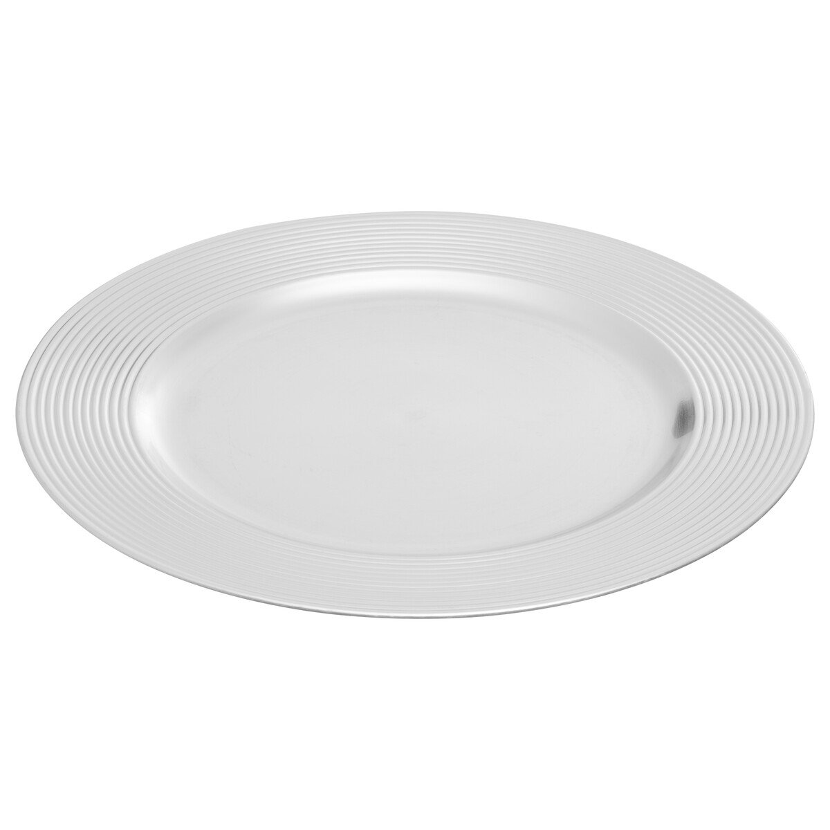 Orsina Dia Ribbed Charger Plate - Silver