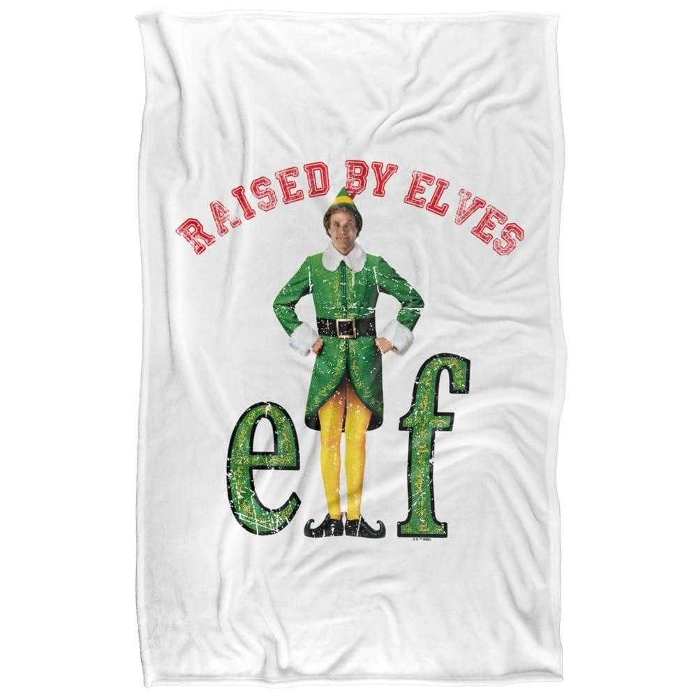 Elf Raised By Elves Soft Touch Christmas Blanket - 152cm x 127cm