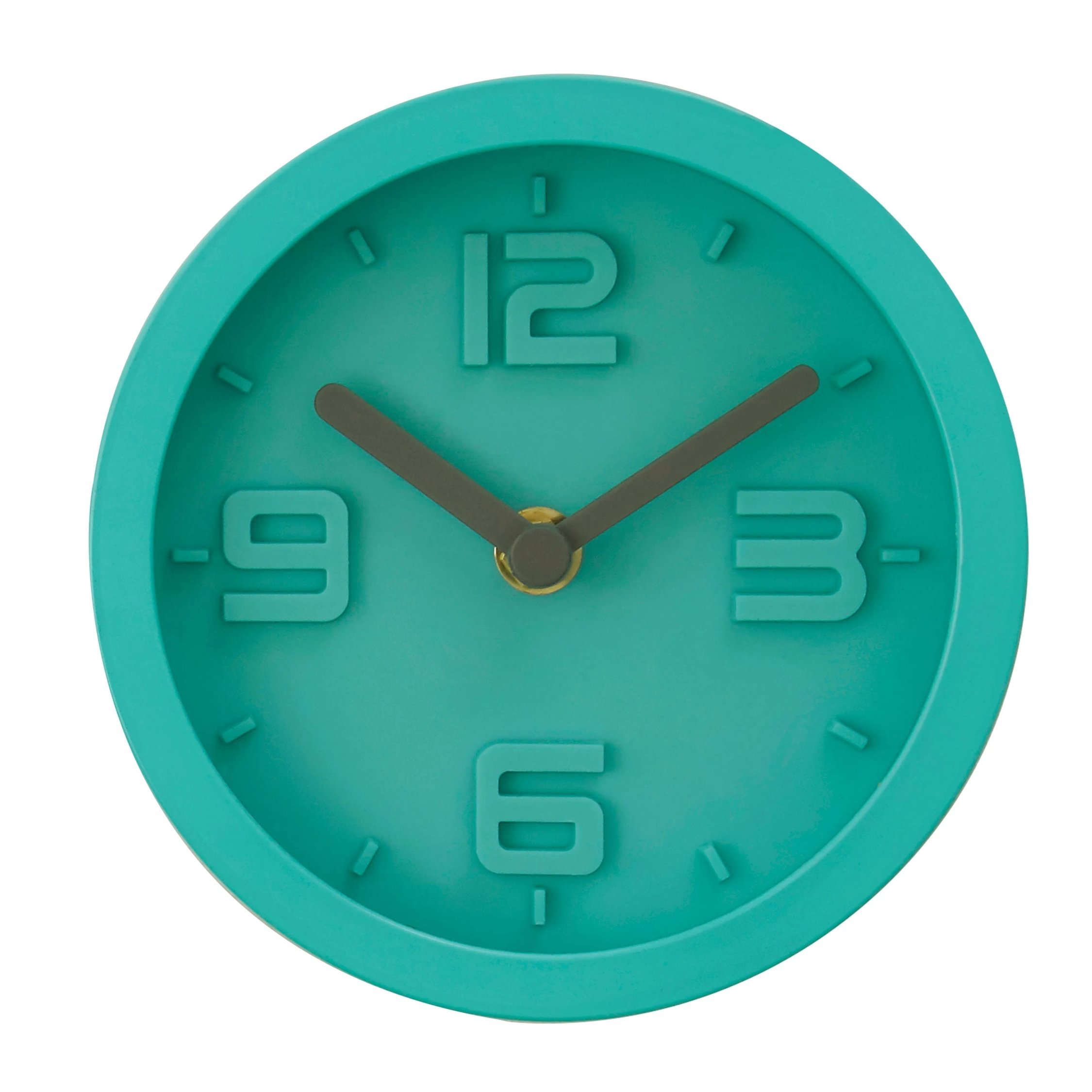 Orsina Elko 16cm Dia Embossed Effect Wall Clock - Green