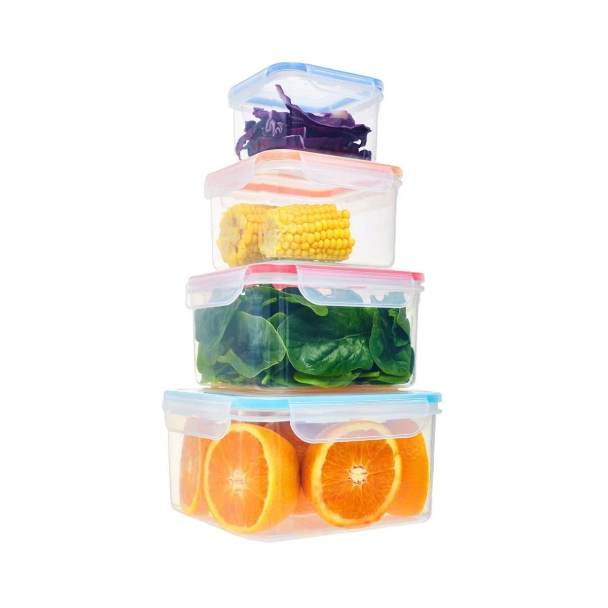 Orsina Herrela 4 Piece Square Food Containers with Airtight Lids