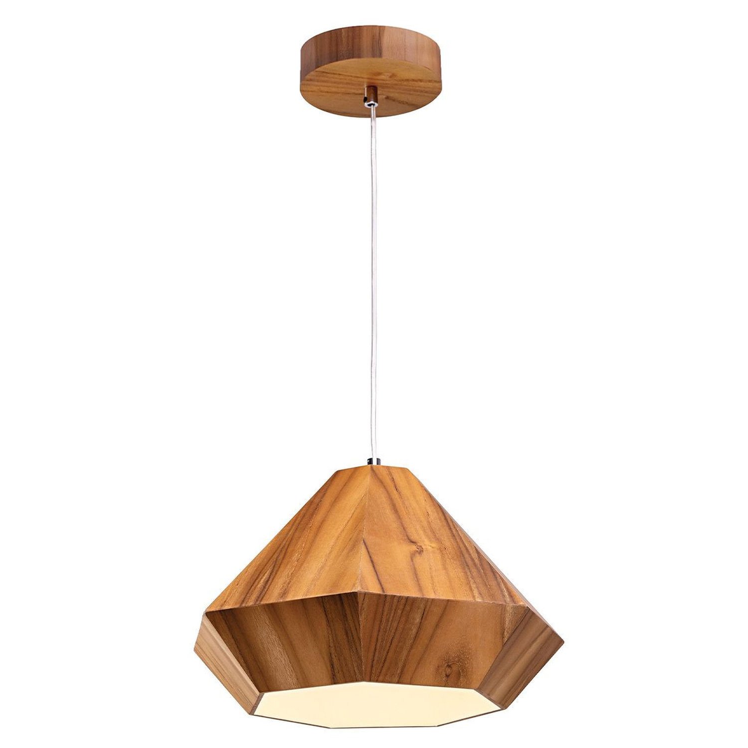 Elstead Diamond Dome Pendant Light - Teak