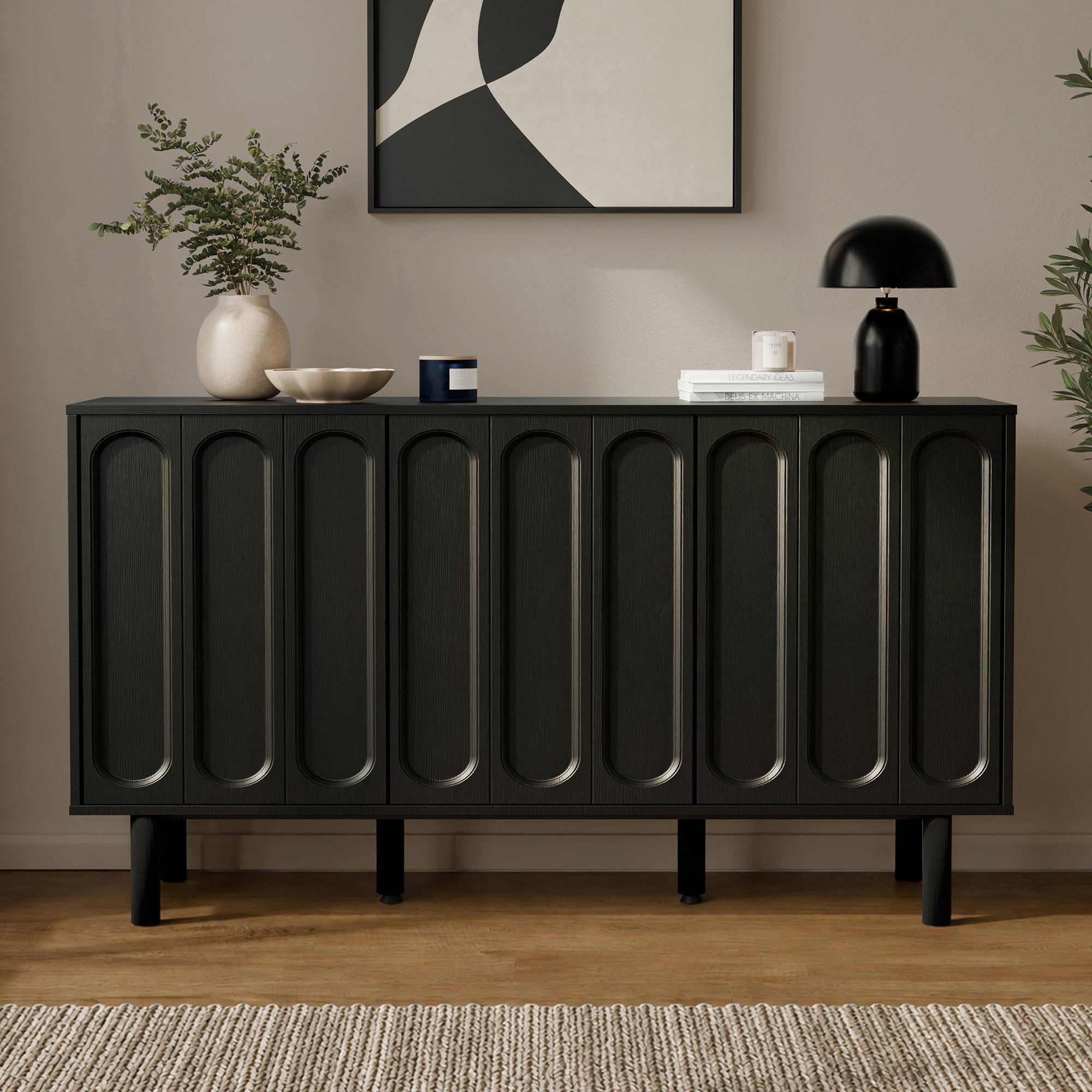 GFW Rio Large Sideboard - Black