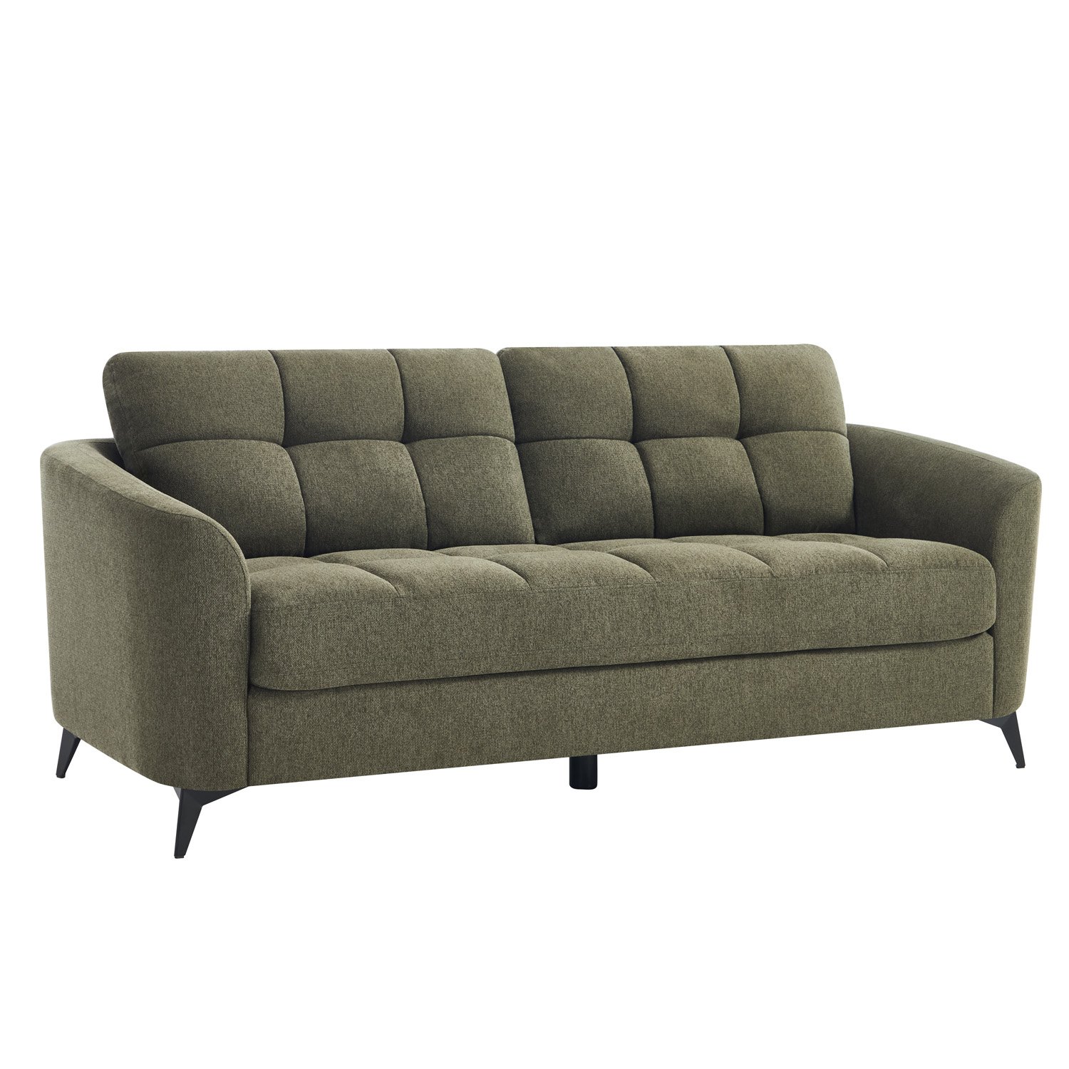Furniture Online Solna Scandi 3 Seater Linen Sofa – Green