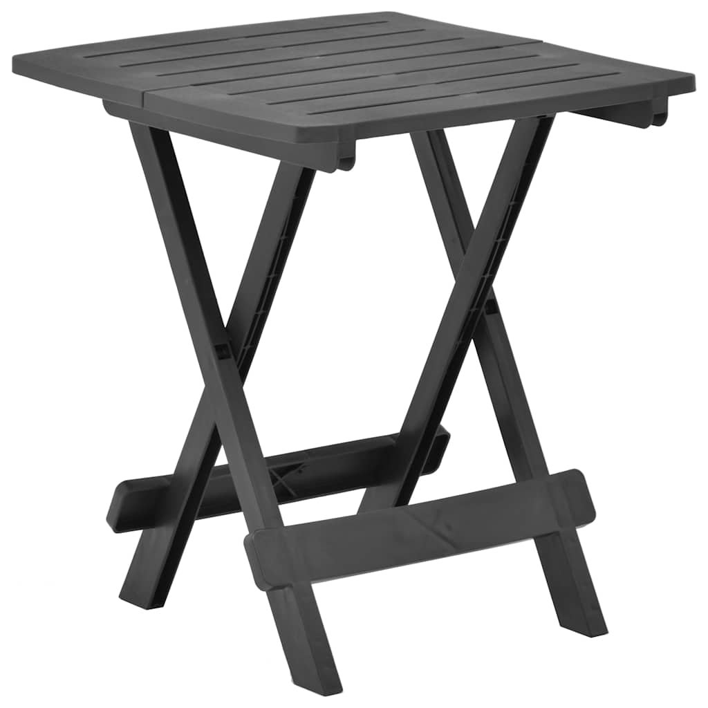 Walplus Plastic Folding Garden Table - Anthracite - 45 x 43 x 50 cm