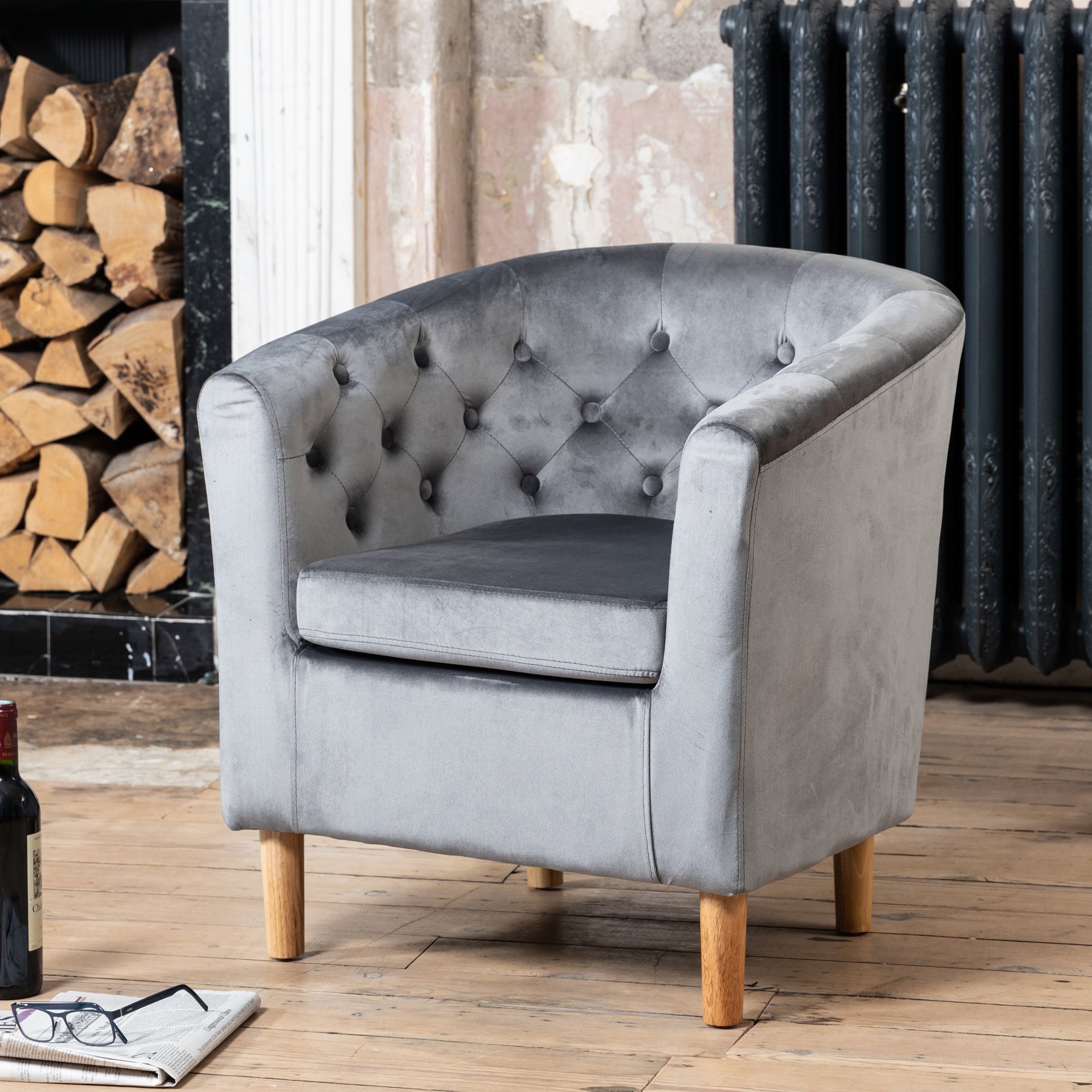 Artemis Home Clio Accent Chair - Dark Grey