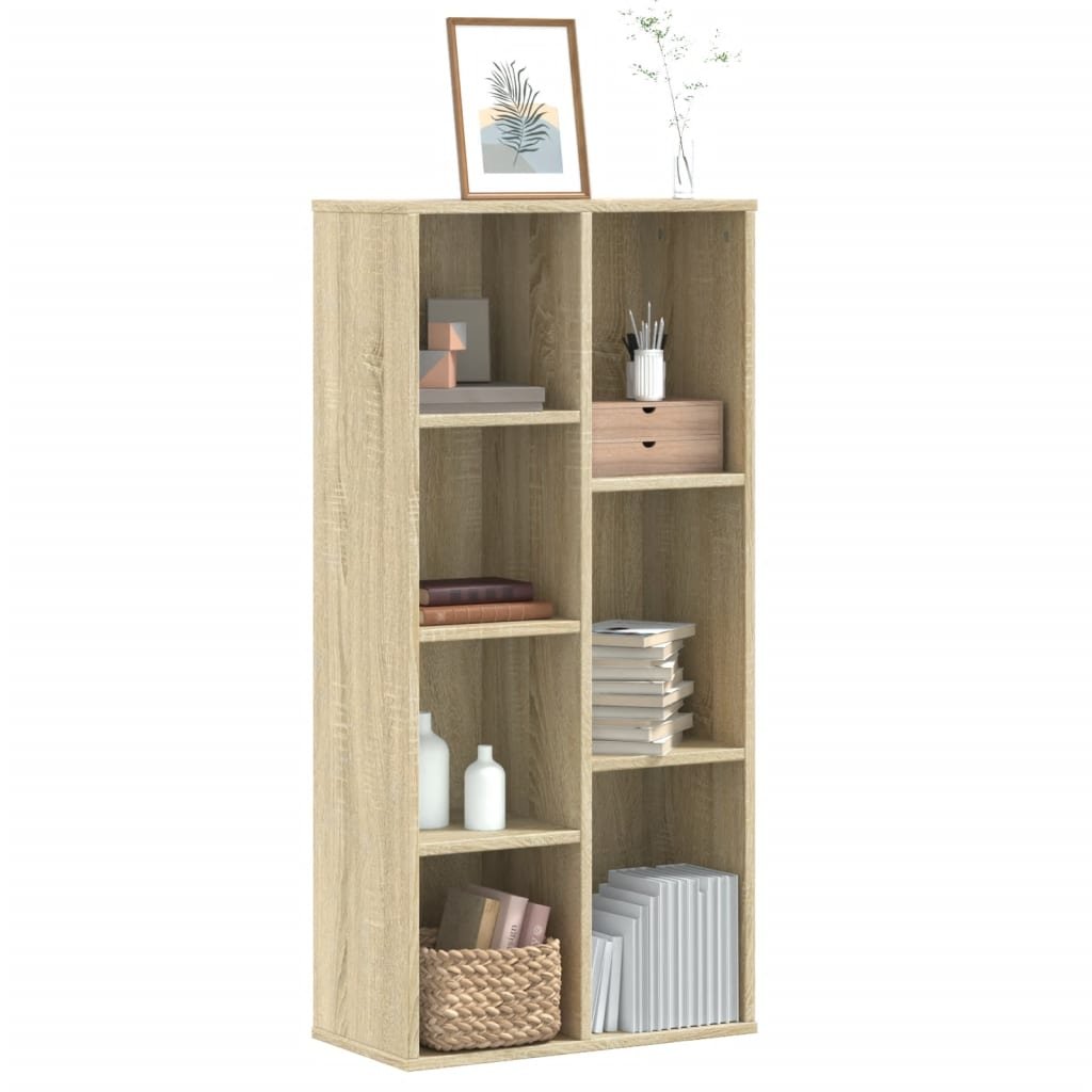 Walplus Engineered Wood Bookcase - Light Oak - 50 x 25 x 105 cm