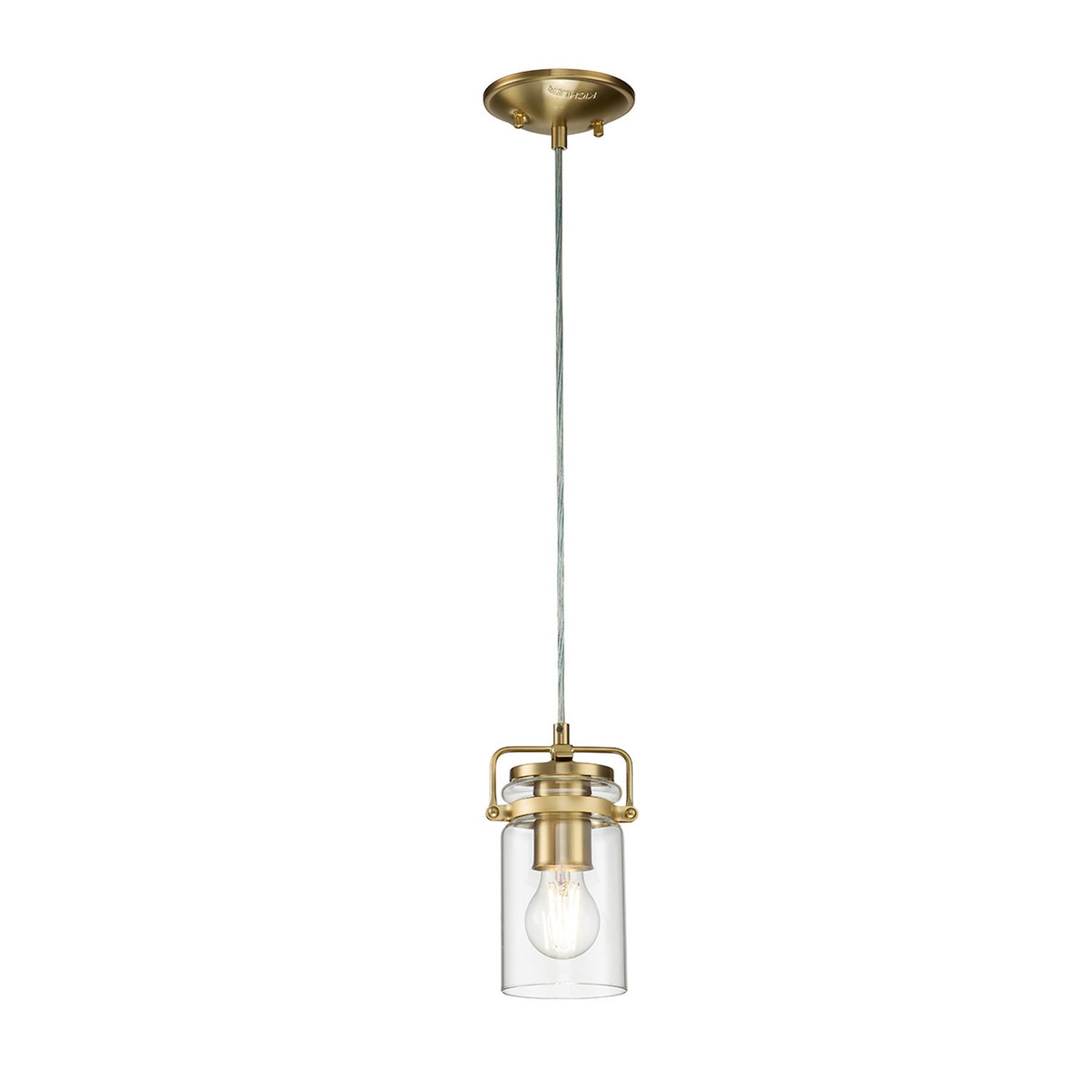 Elstead Kichler Dome Pendant Light - Brushed Brass