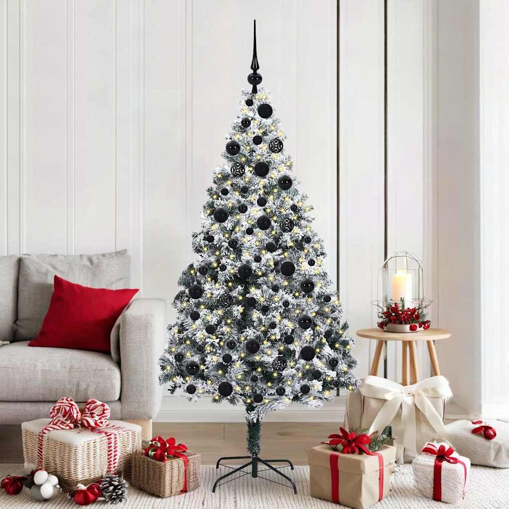 Walplus 300 Warm LED Lights Artificial Christmas Tree - White - 180 cm