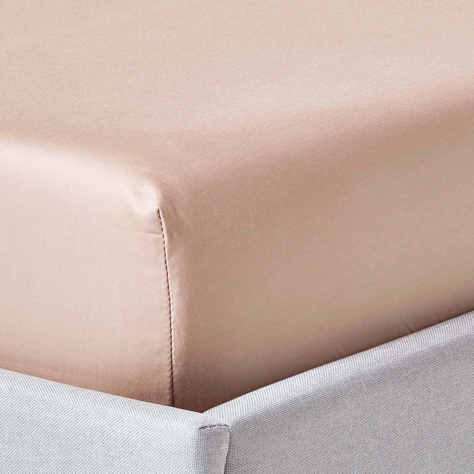Homescapes Egyptian Cotton Mink Sateen Fitted Sheet - King Size