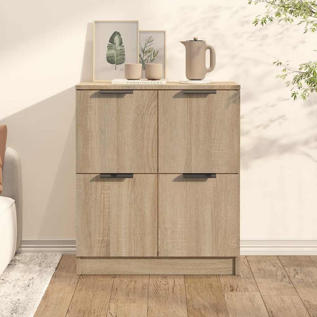 Walplus Engineered Wood Sideboard Cabinet - Sonoma Oak - 60 x 30 x 70 cm