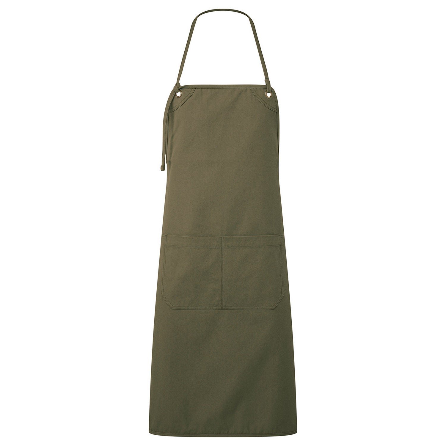 Premier Unisex Adult Artisan's Choice Canvas Double Pocket Apron - Olive