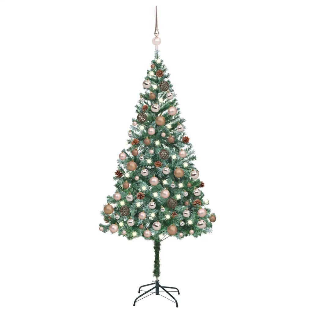 Walplus 150 LED Bulbs Pre-lit Artificial Christmas Tree - Green - 180 cm