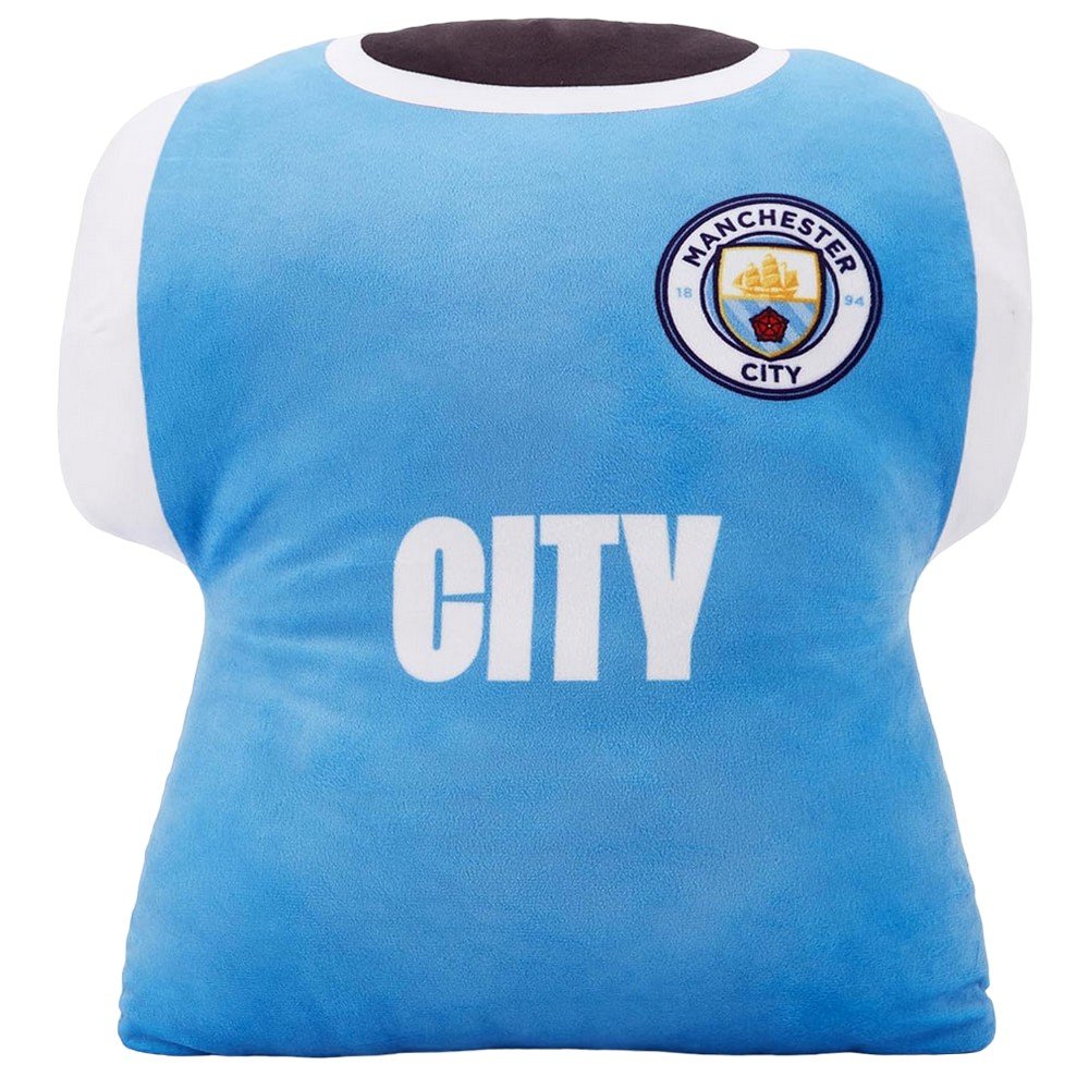 Manchester City FC Shirt Filled Cushion - Blue & White