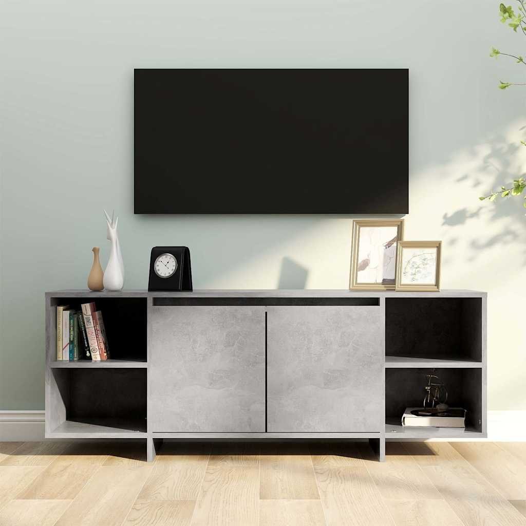 Walplus Engineered Wood 2 Doors TV Cabinet - Grey - 130 x 35 x 50 cm
