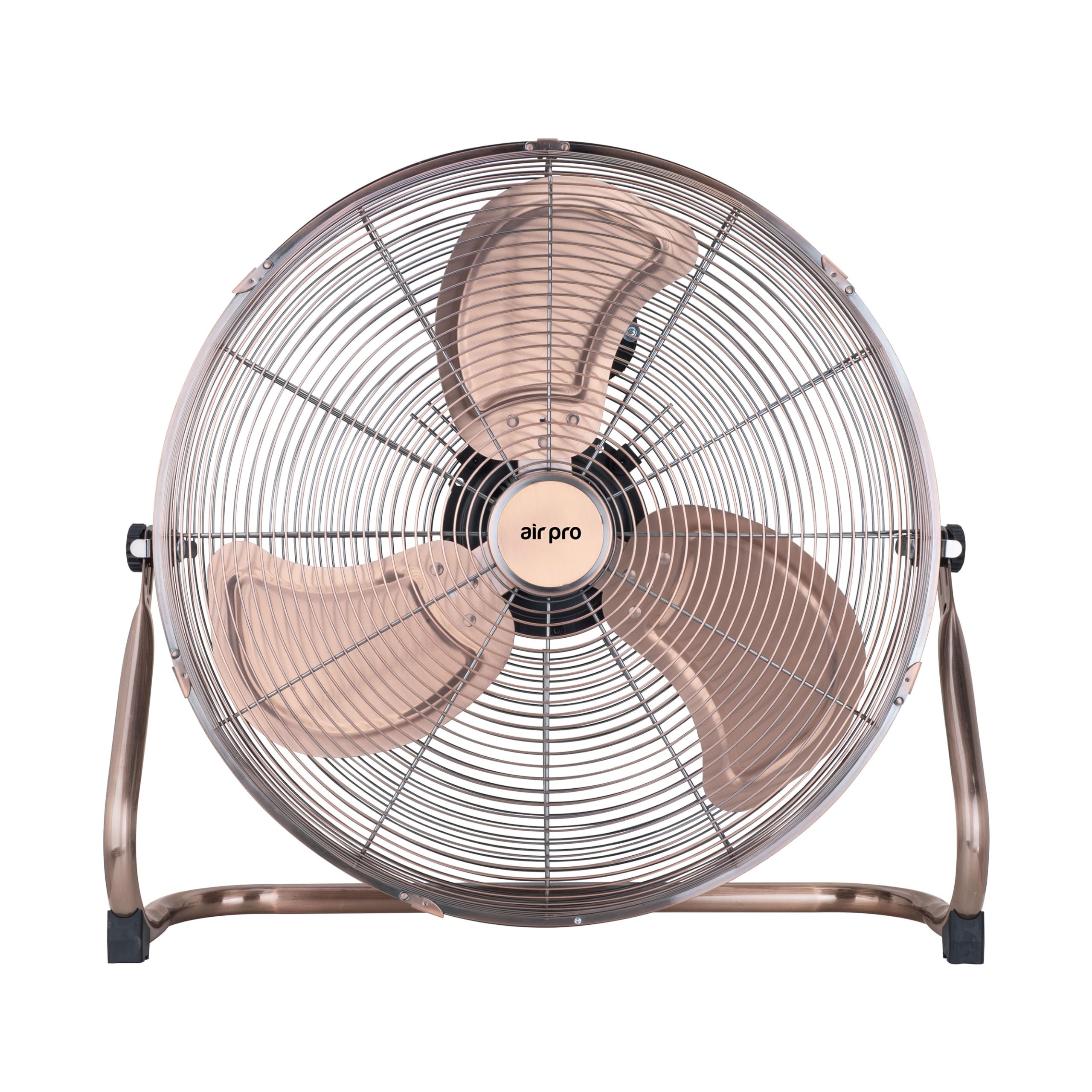 Air Pro 20in Floor Fan Powerful Air Cooling with 3 Speed Settings - Copper