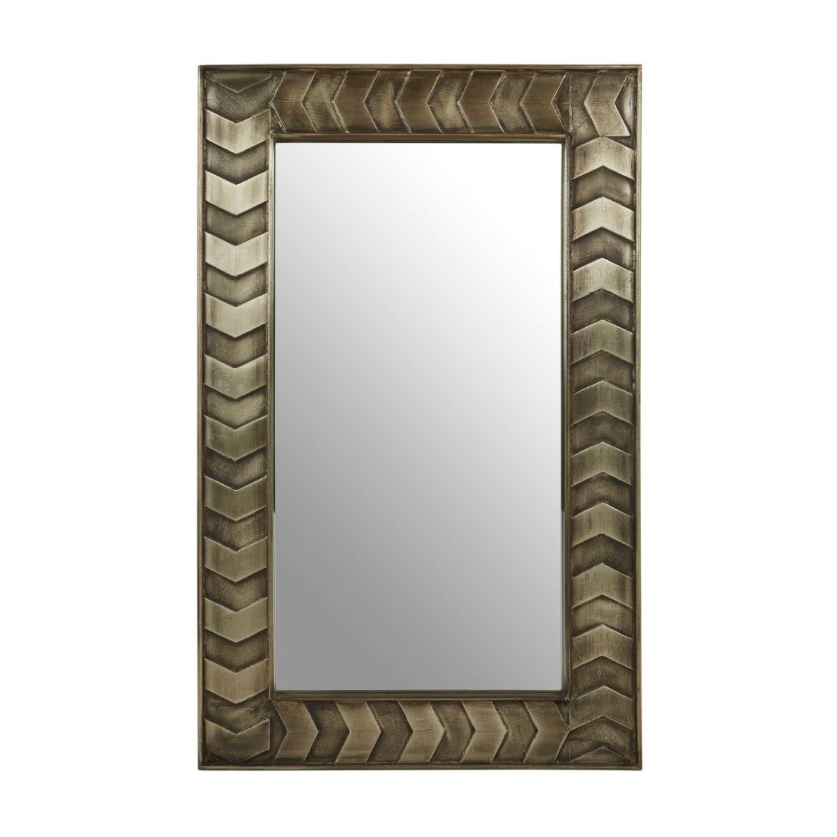 Orsina Sirsa Finish Rectangular Wall Mirror - Silver