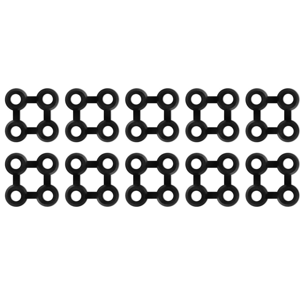 Walplus Pack of 10 Rubber Mat - Black - 300 x 60 cm