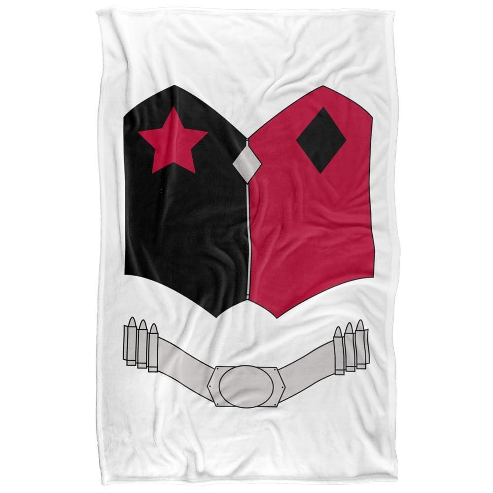 Batman New Headquater Uniform Soft Touch Red & Black Blanket - 152cm x 127cm