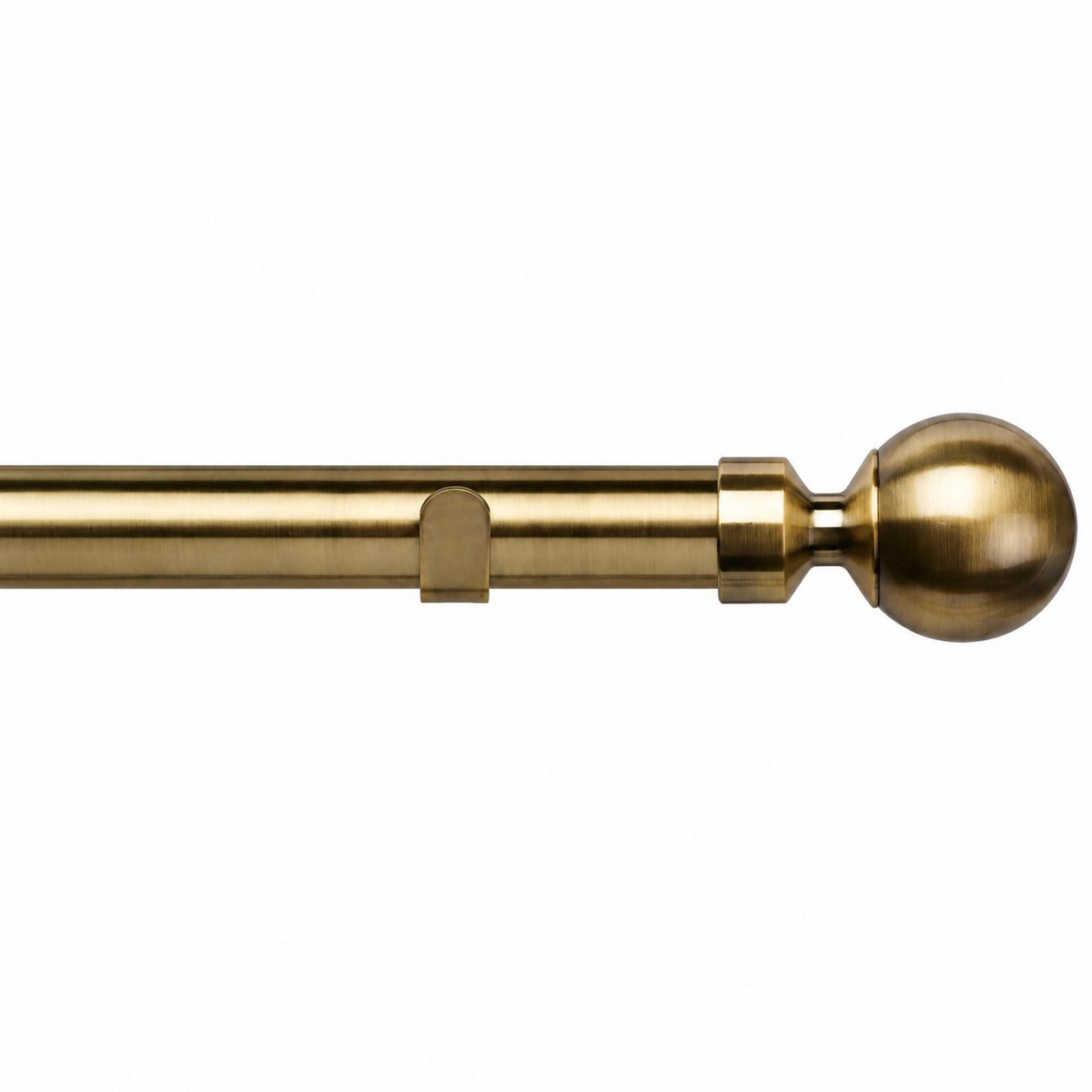New Edge Blinds 28mm Antique Brass Ball Fixed Eyelet Curtain Pole - 50cm