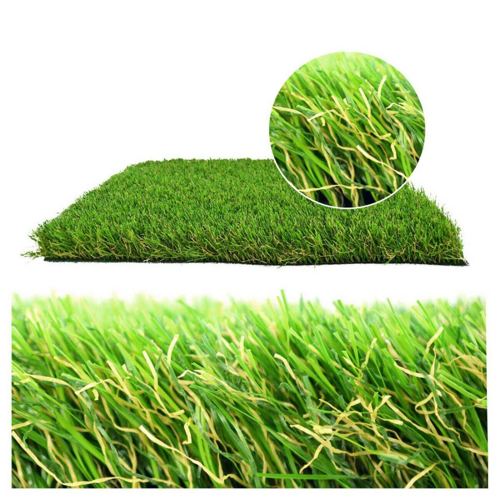 Mega Flooring Luxury Green 40mm Super Soft Outdoor Artificial Grass - 4m x 4m