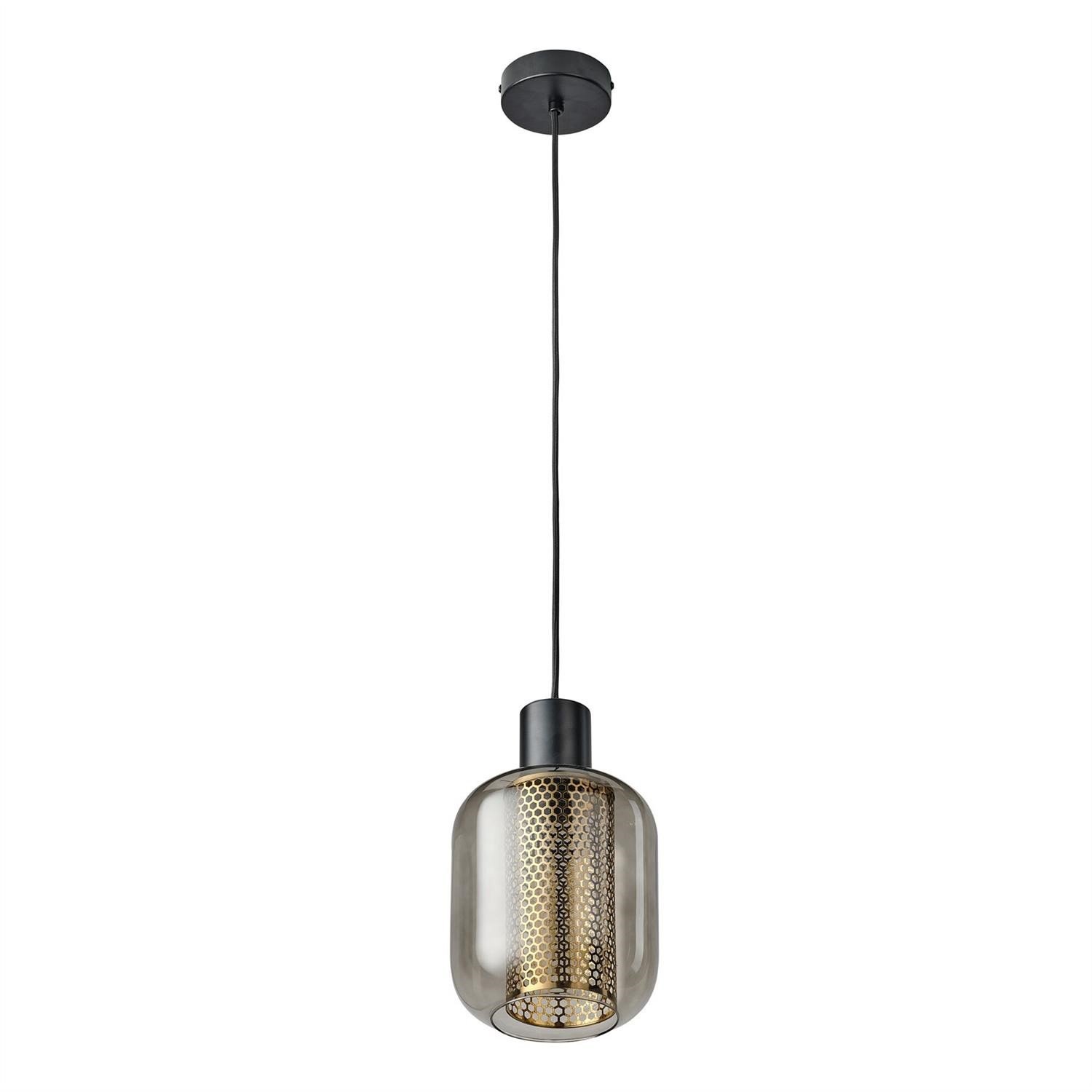 Osram Decor Firefly E27 Glass 15W LED Pendant Ceiling Light - Black