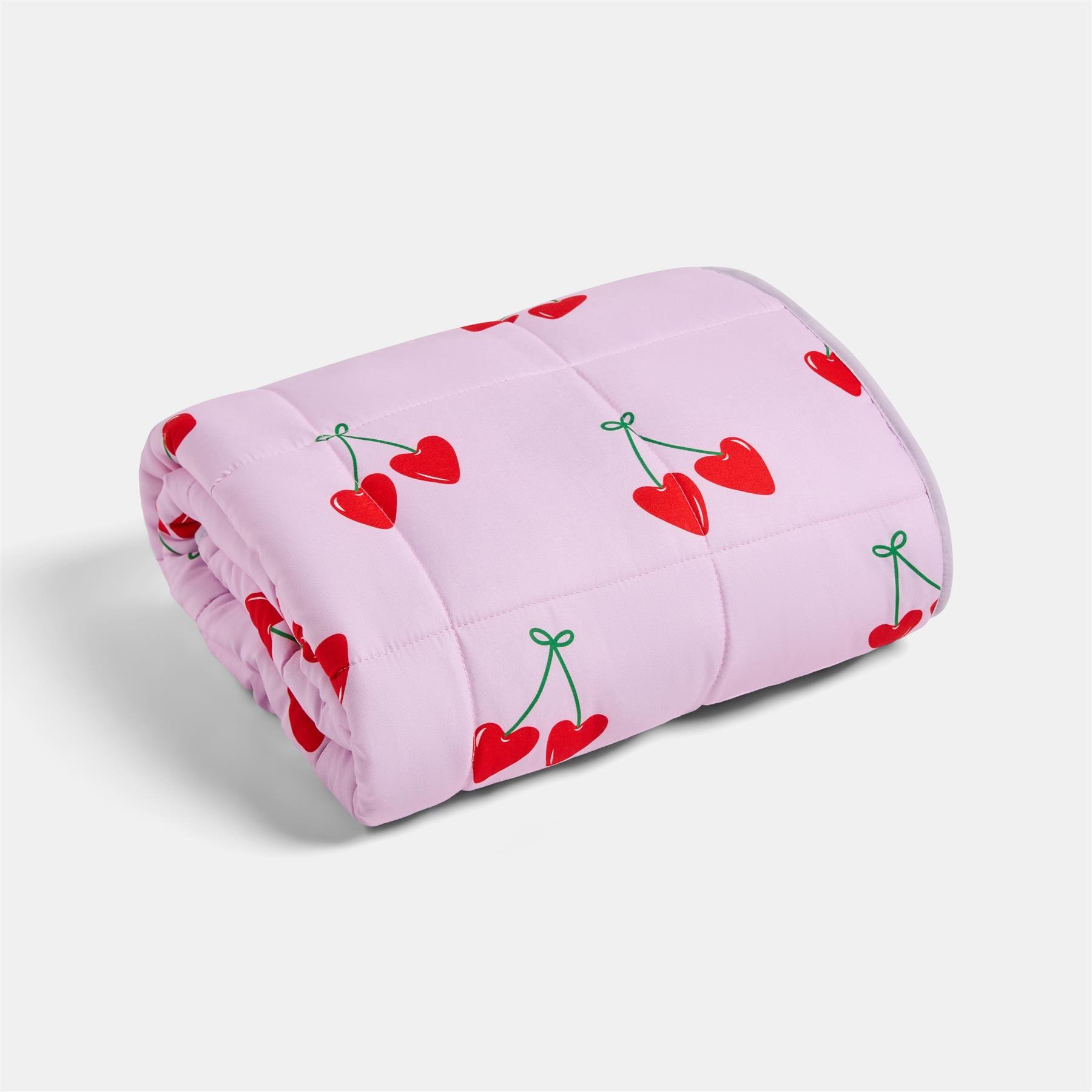 OHS Kids Printed 3kg Weighted Blanket - 100x150cm - Cherry