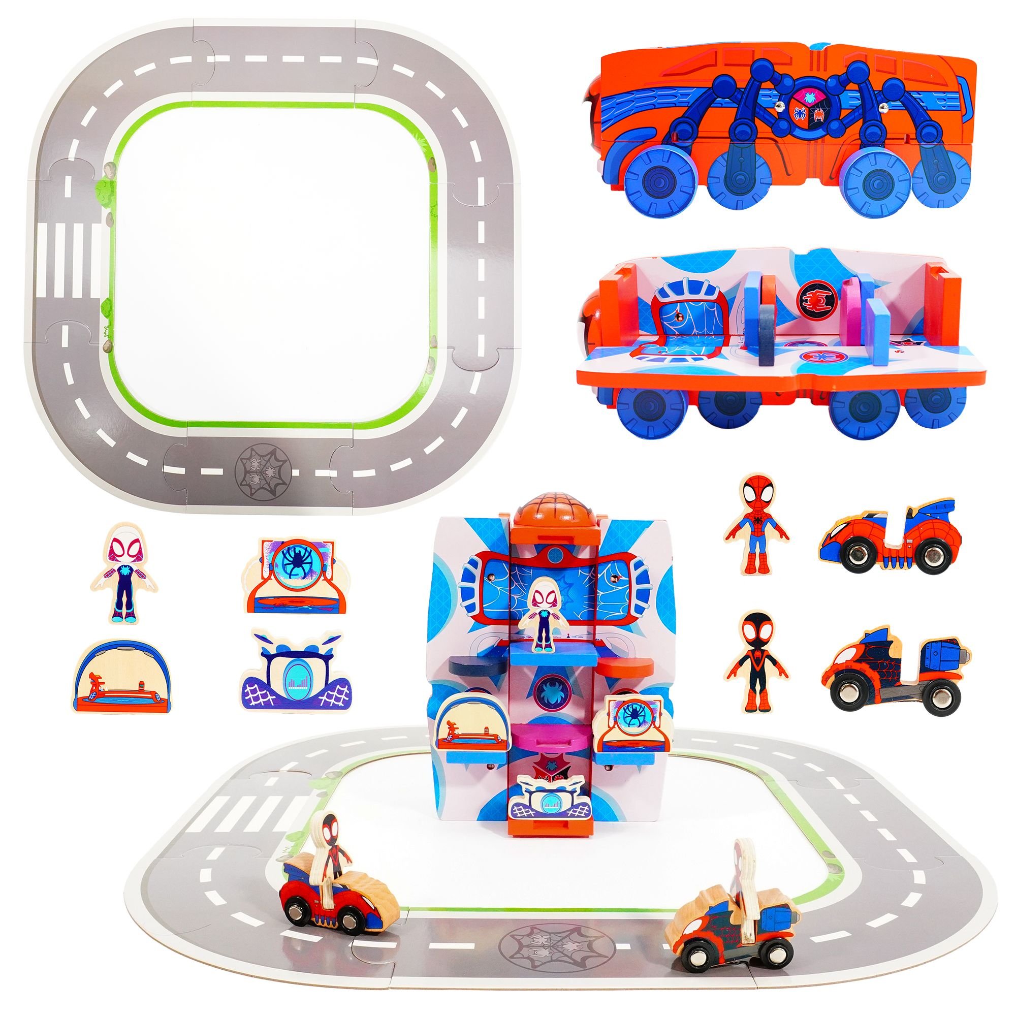 Marvel Spidey 2-in-1 Transforming Vehicle Playset - 17 Piece