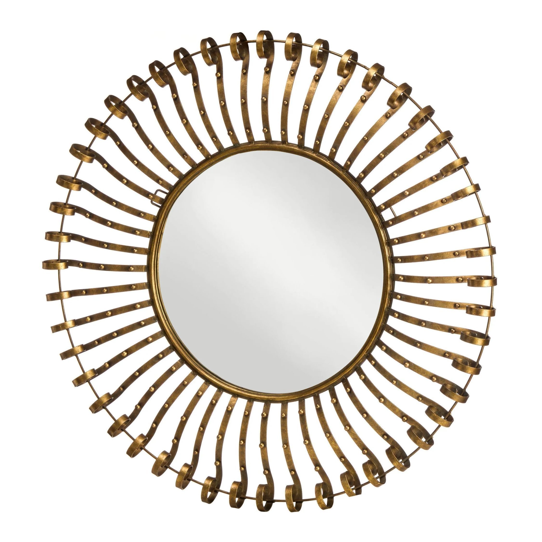 Orsina Cissell Spoke Frame Wall Mirror – Gold