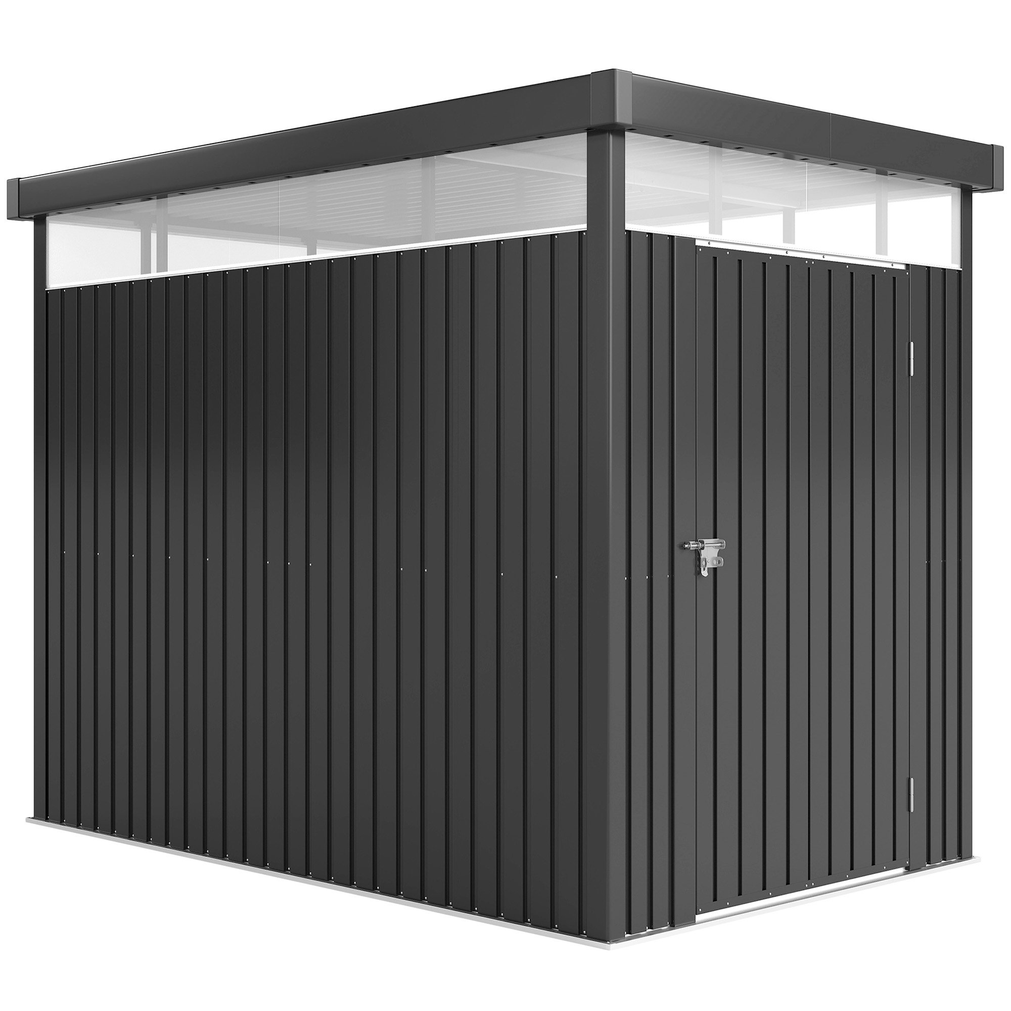 Outsunny Garden Shed with Galvanised Steel Roof - Charcoal
