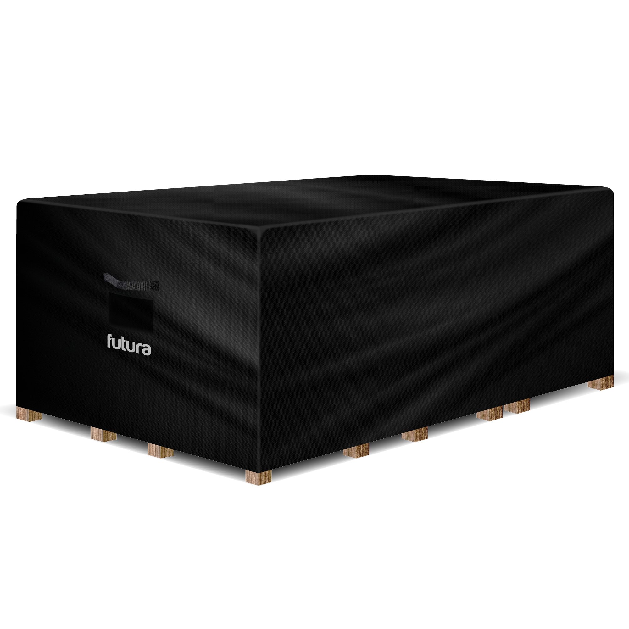 Futura Rectangular Waterproof Premium Garden Furniture Cover 180cm - Black