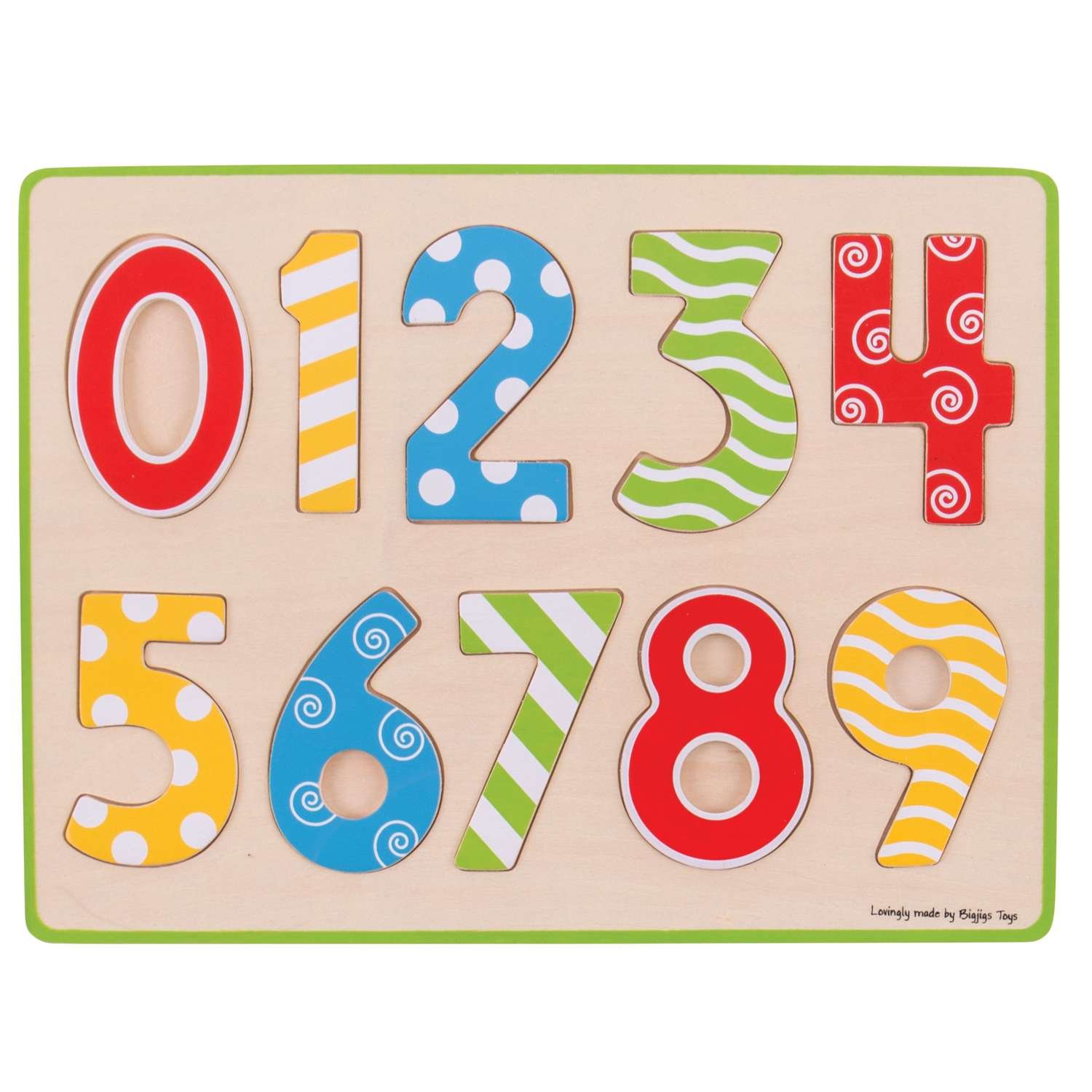 Bigjigs Toys Inset Puzzle - Numbers - 3 Years +