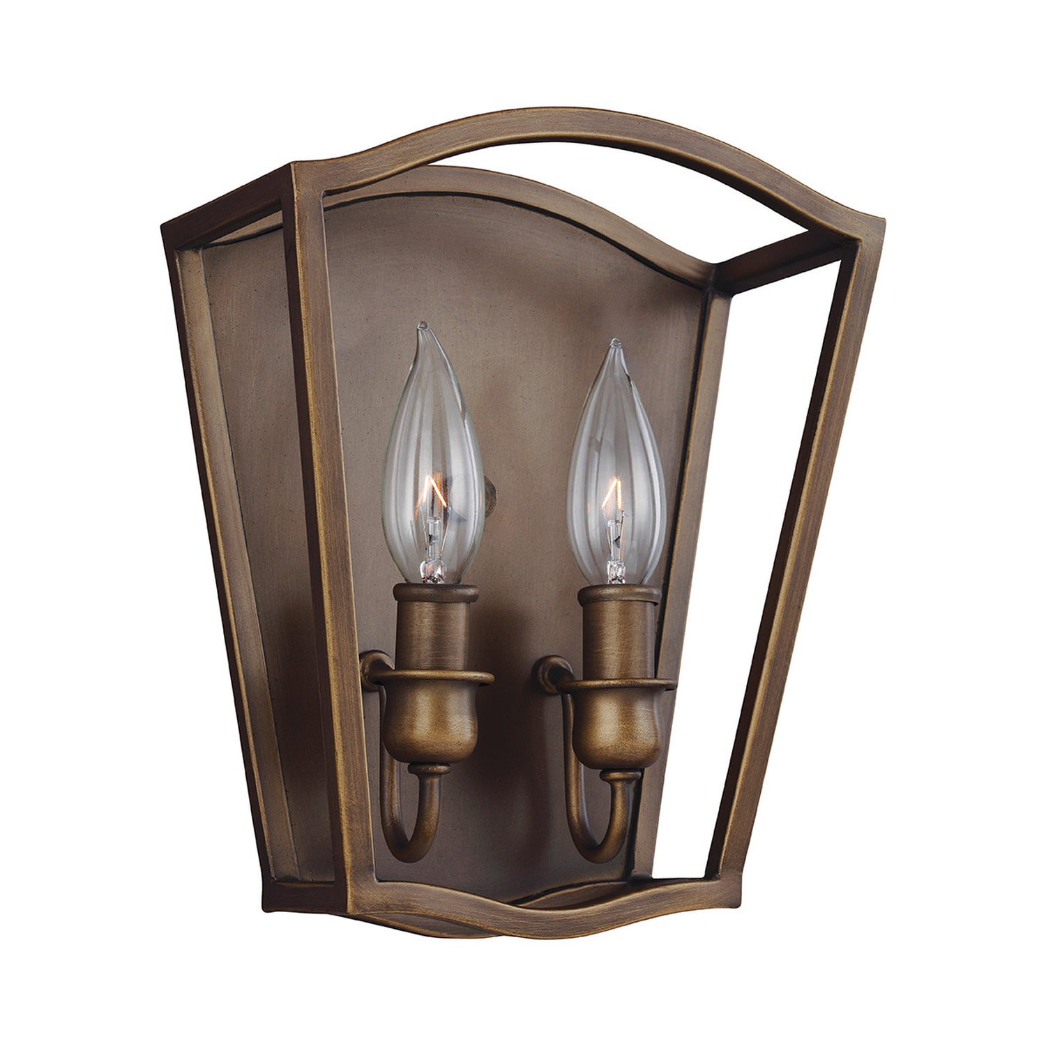 Elstead Yarmouth 2 Arm Wall Light - Painted Aged Brass