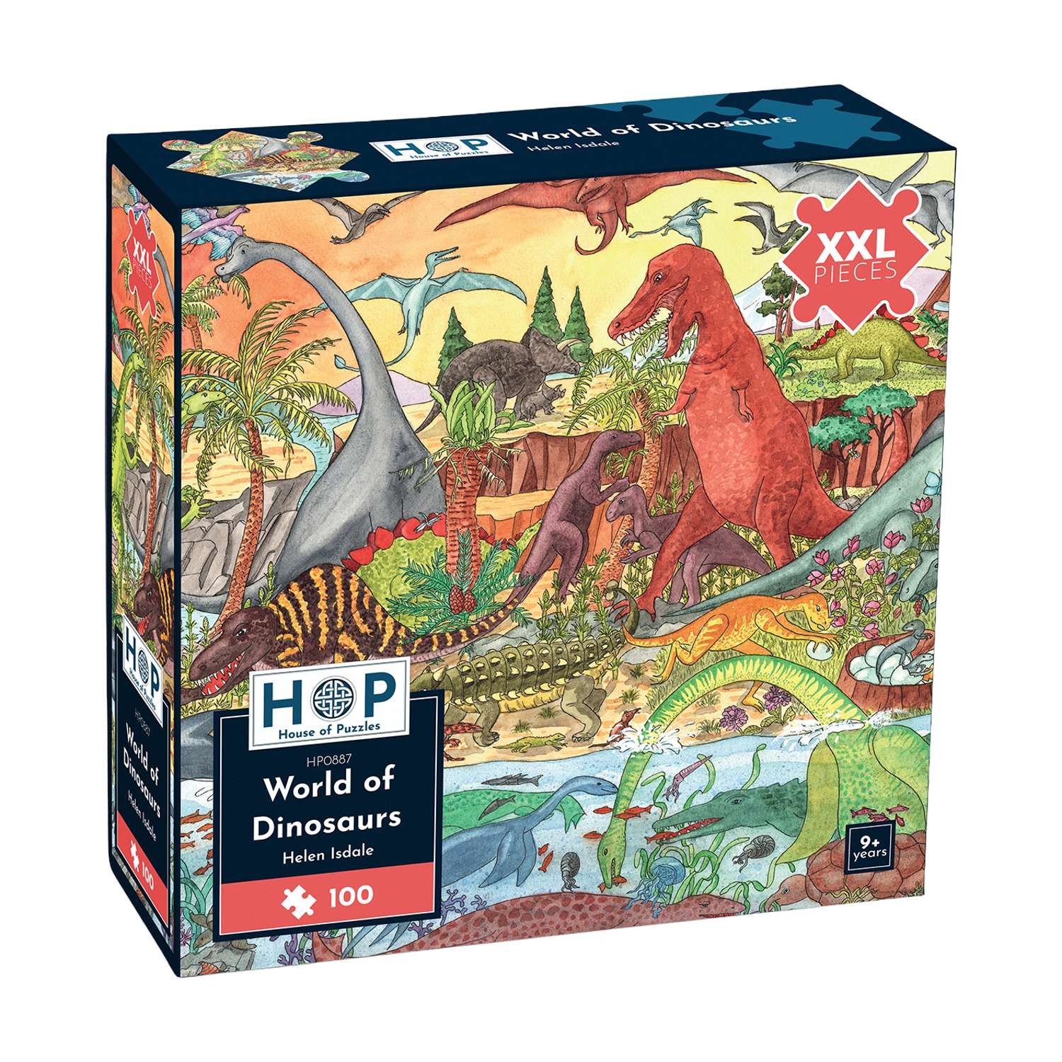 The House of Puzzles World of Dinosaurs 100 Piece Jigsaw Puzzle