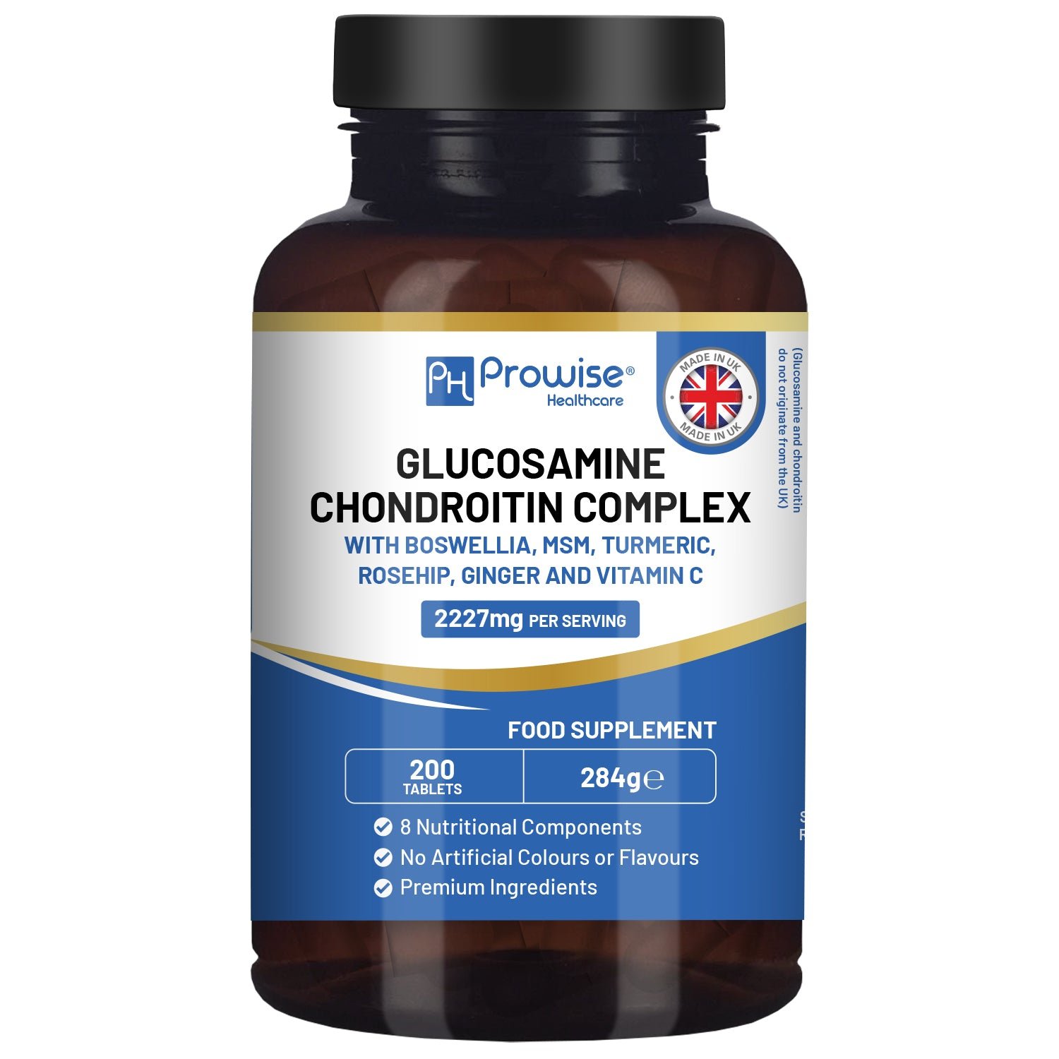 Prowise 2227mg Glucosamine and Chondroitin Complex - 200 Tablets